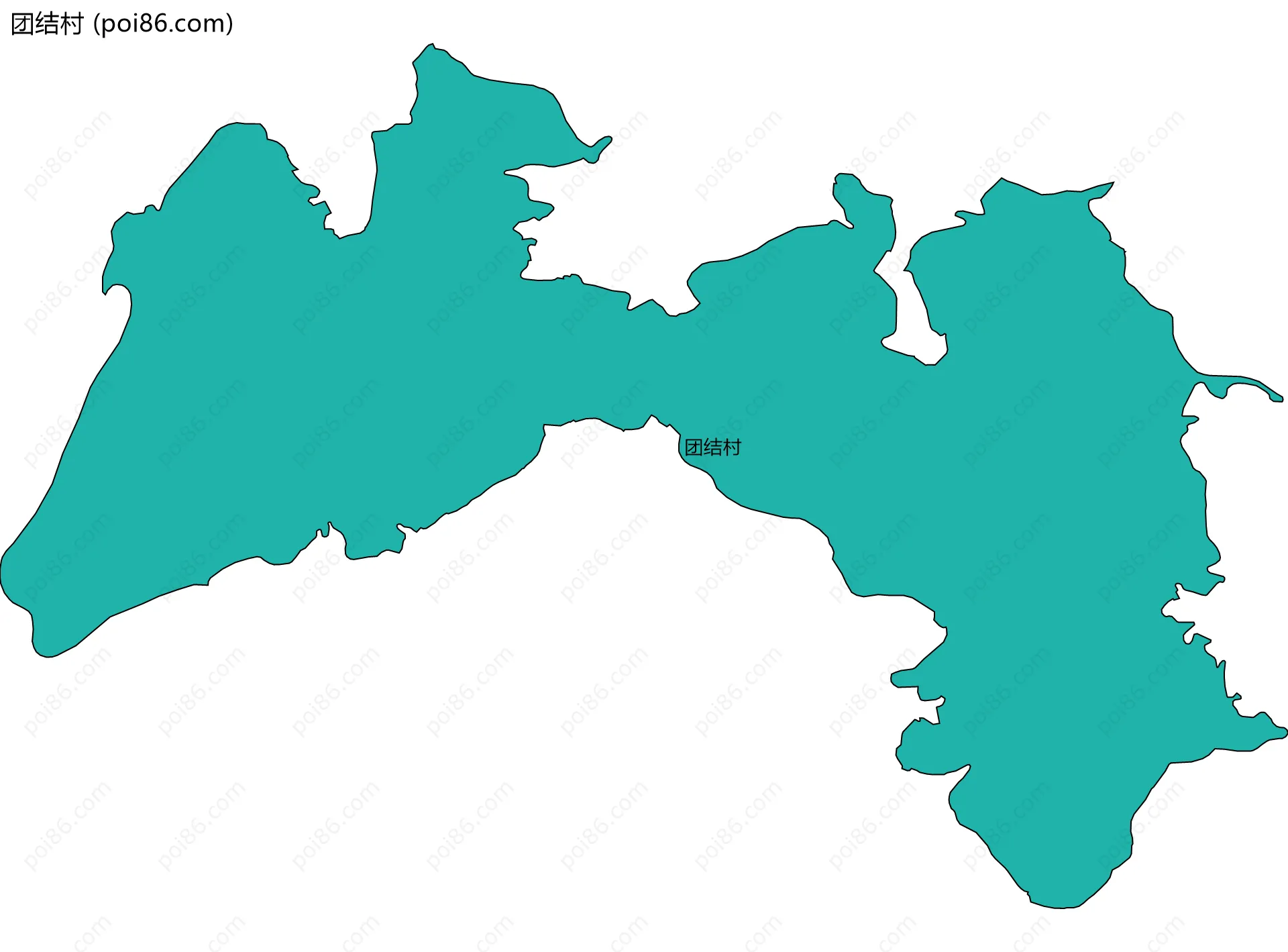 团结村边界地图