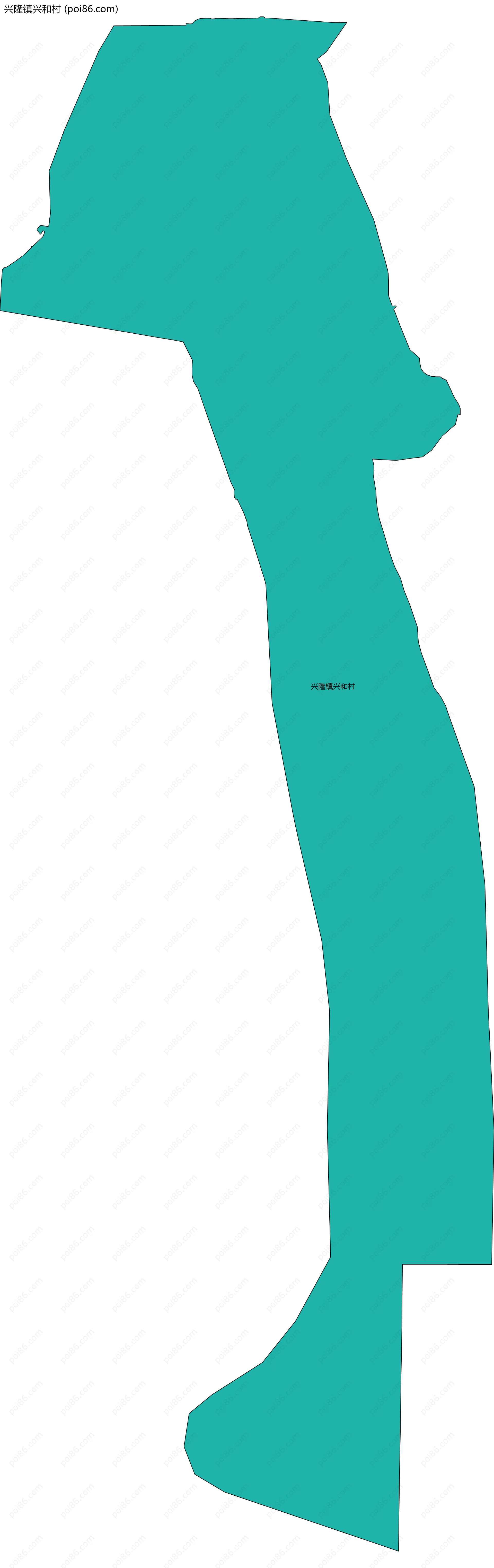 兴隆镇兴和村边界地图
