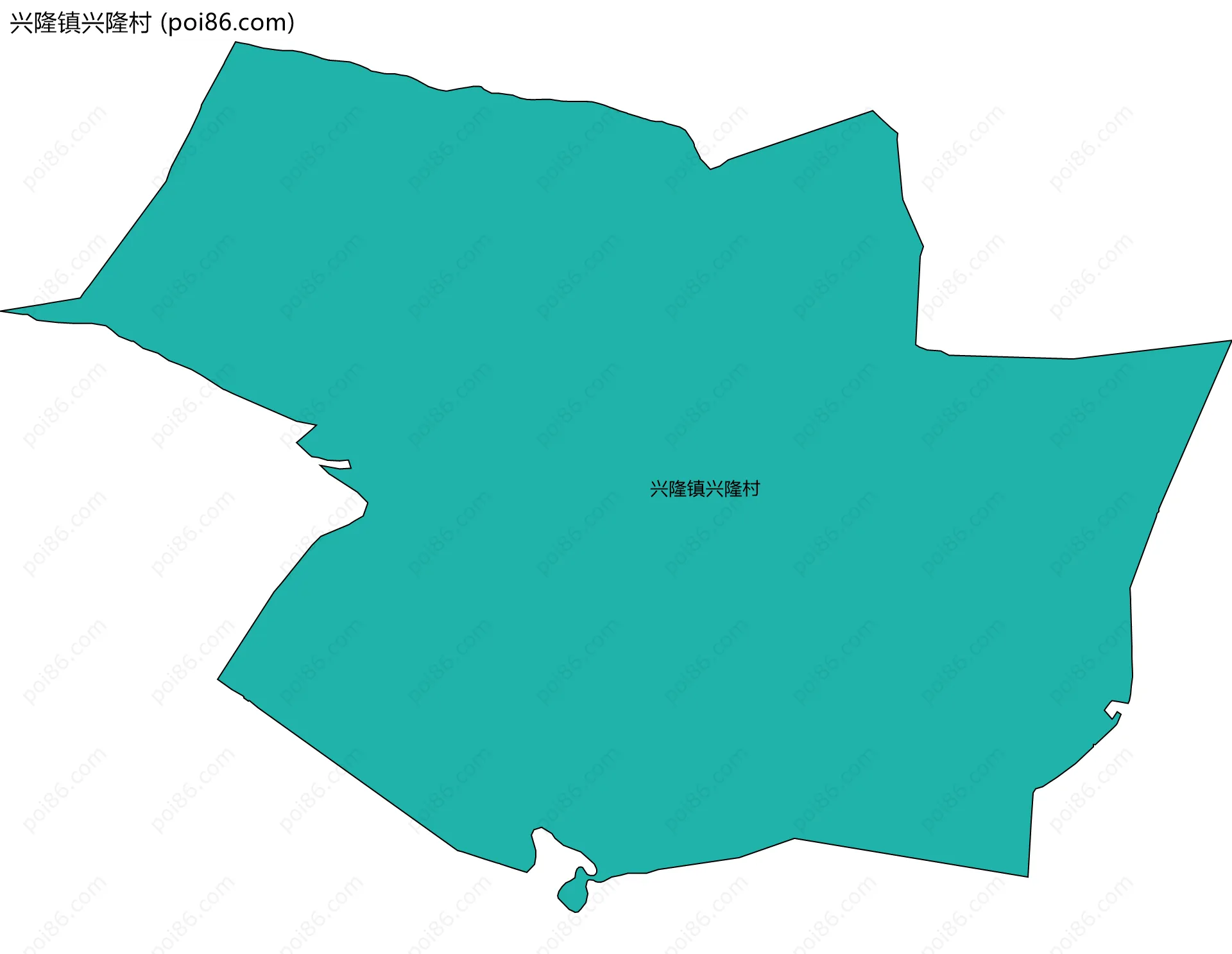 兴隆镇兴隆村边界地图