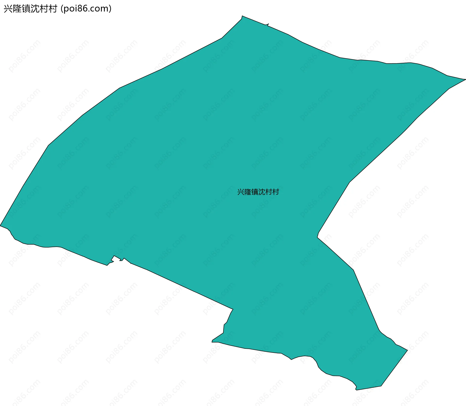 兴隆镇沈村村边界地图
