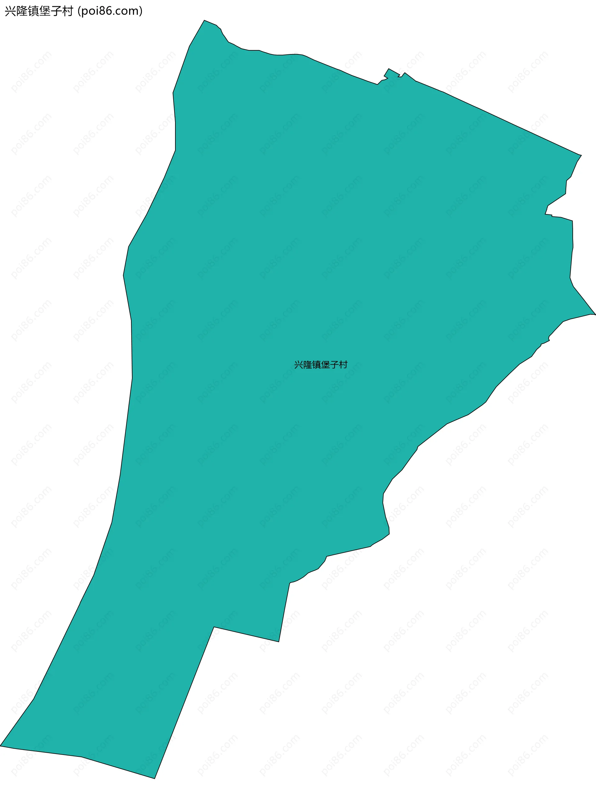 兴隆镇堡子村边界地图