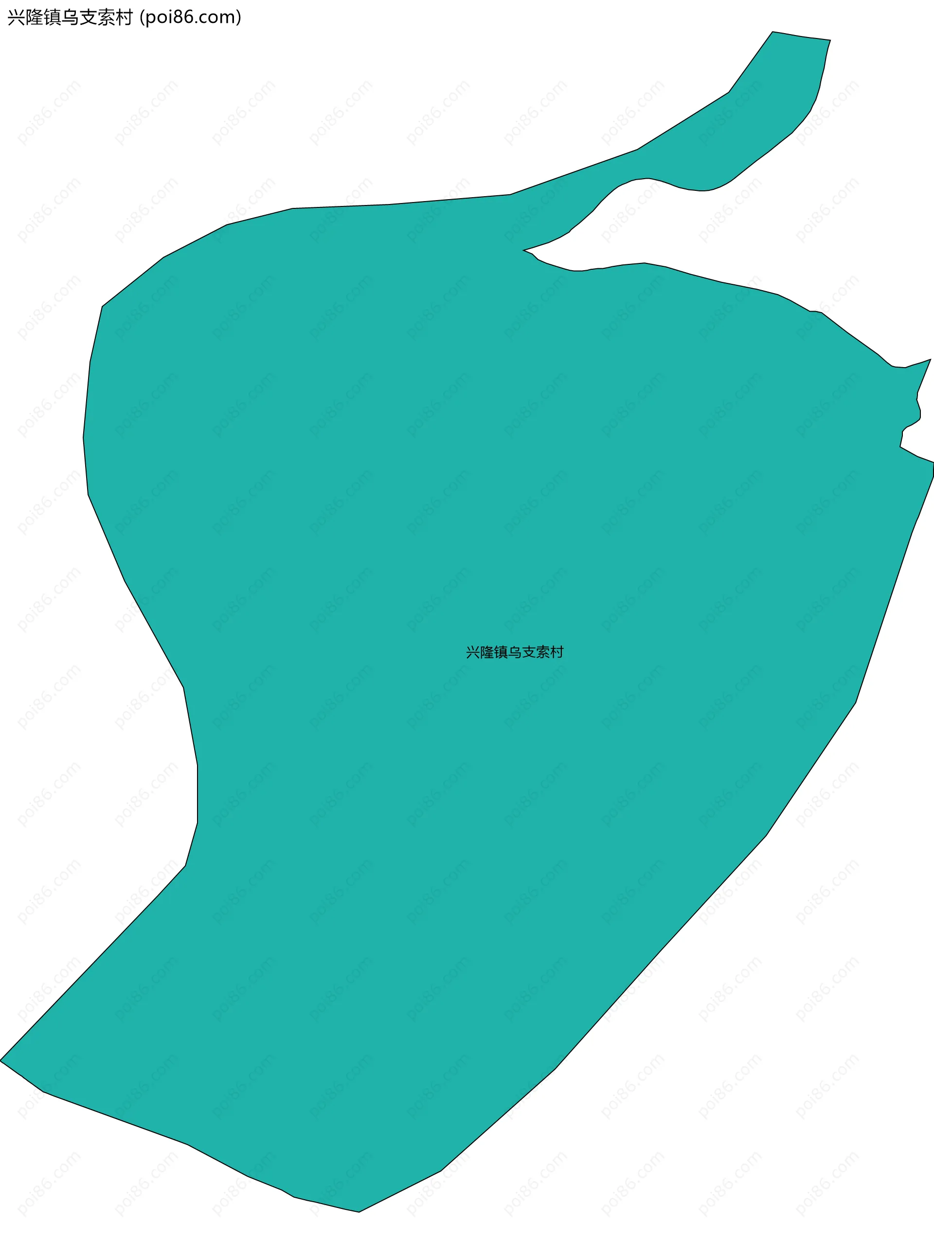 兴隆镇乌支索村边界地图