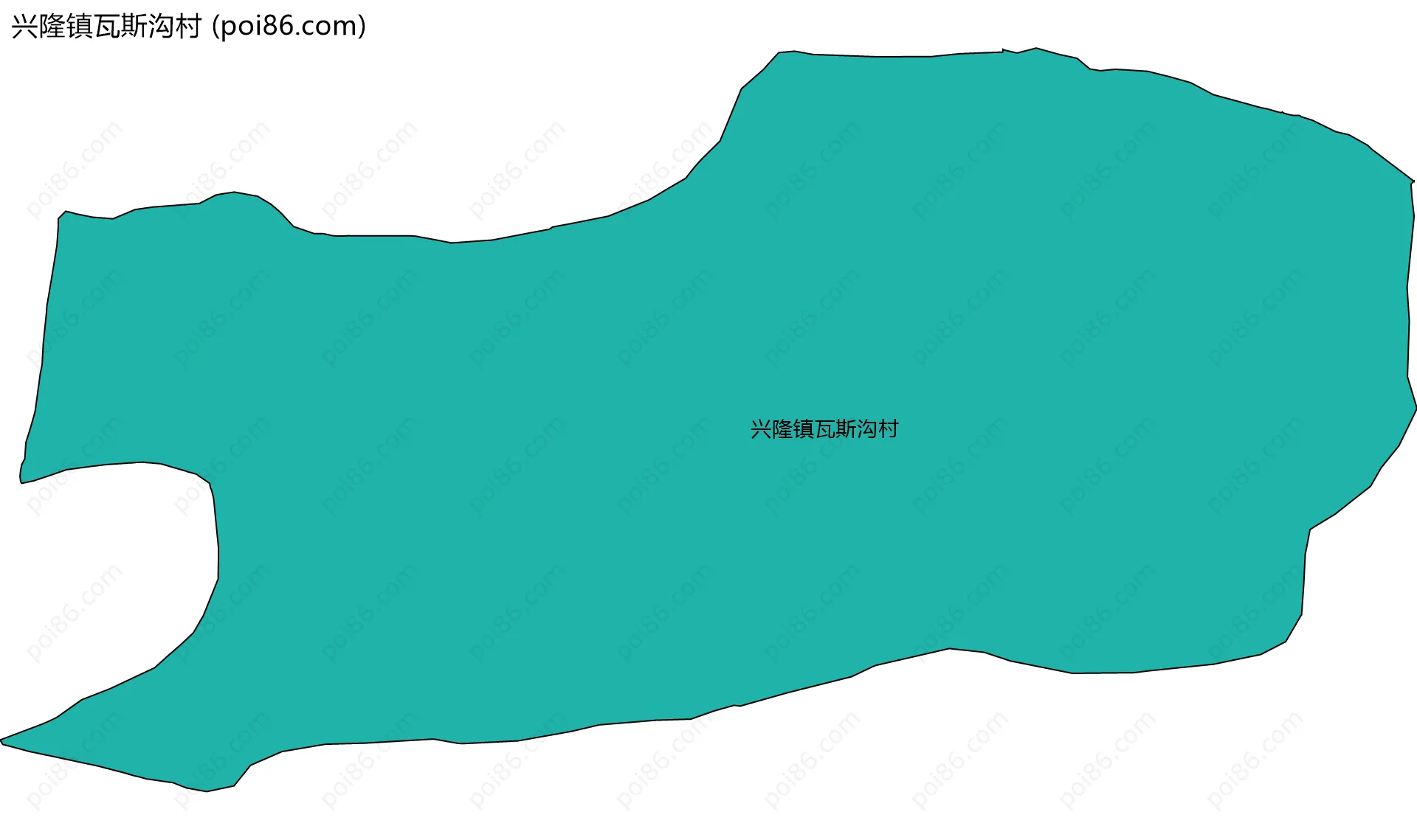兴隆镇瓦斯沟村边界地图