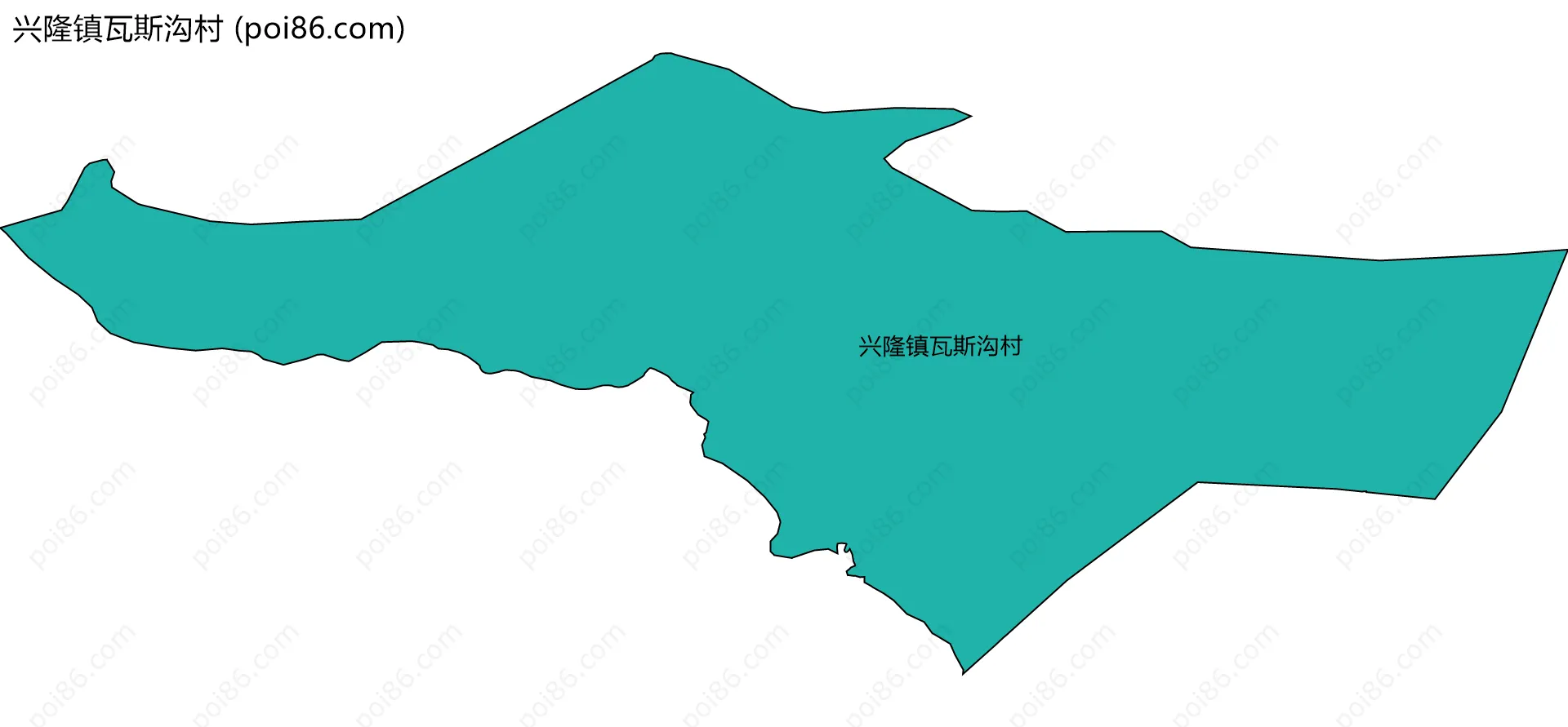 兴隆镇瓦斯沟村边界地图