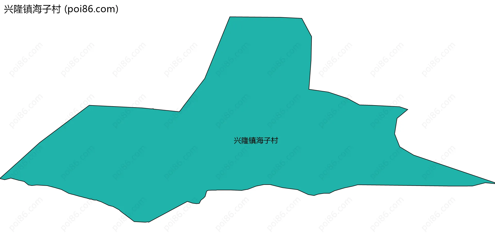兴隆镇海子村边界地图