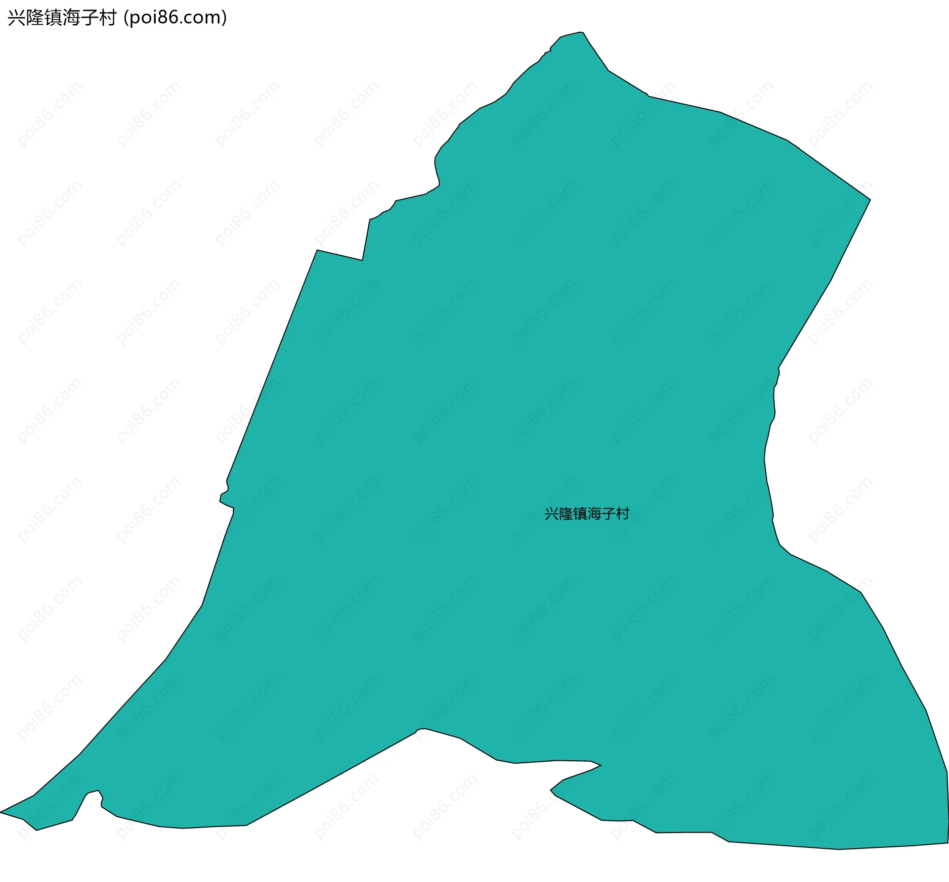 兴隆镇海子村边界地图
