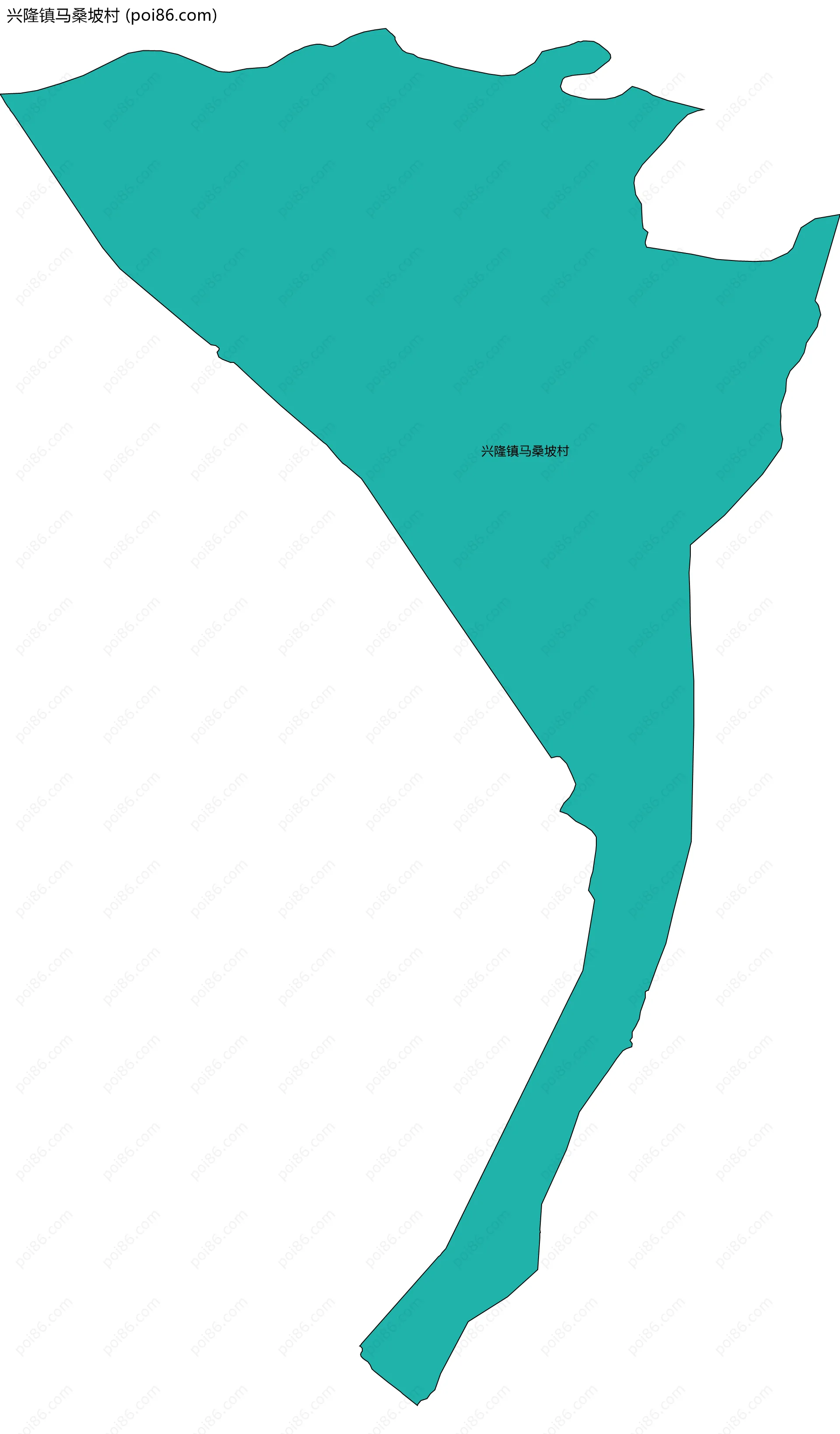 兴隆镇马桑坡村边界地图