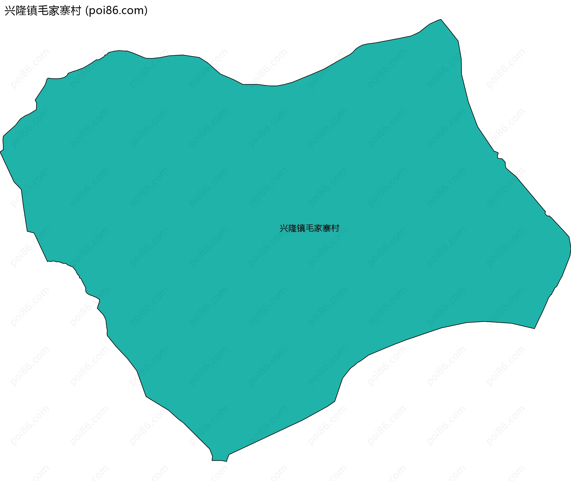 兴隆镇毛家寨村边界地图