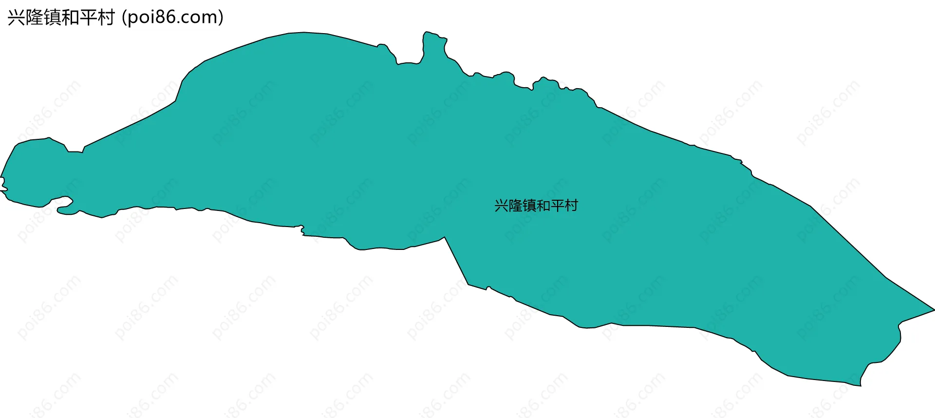 兴隆镇和平村边界地图