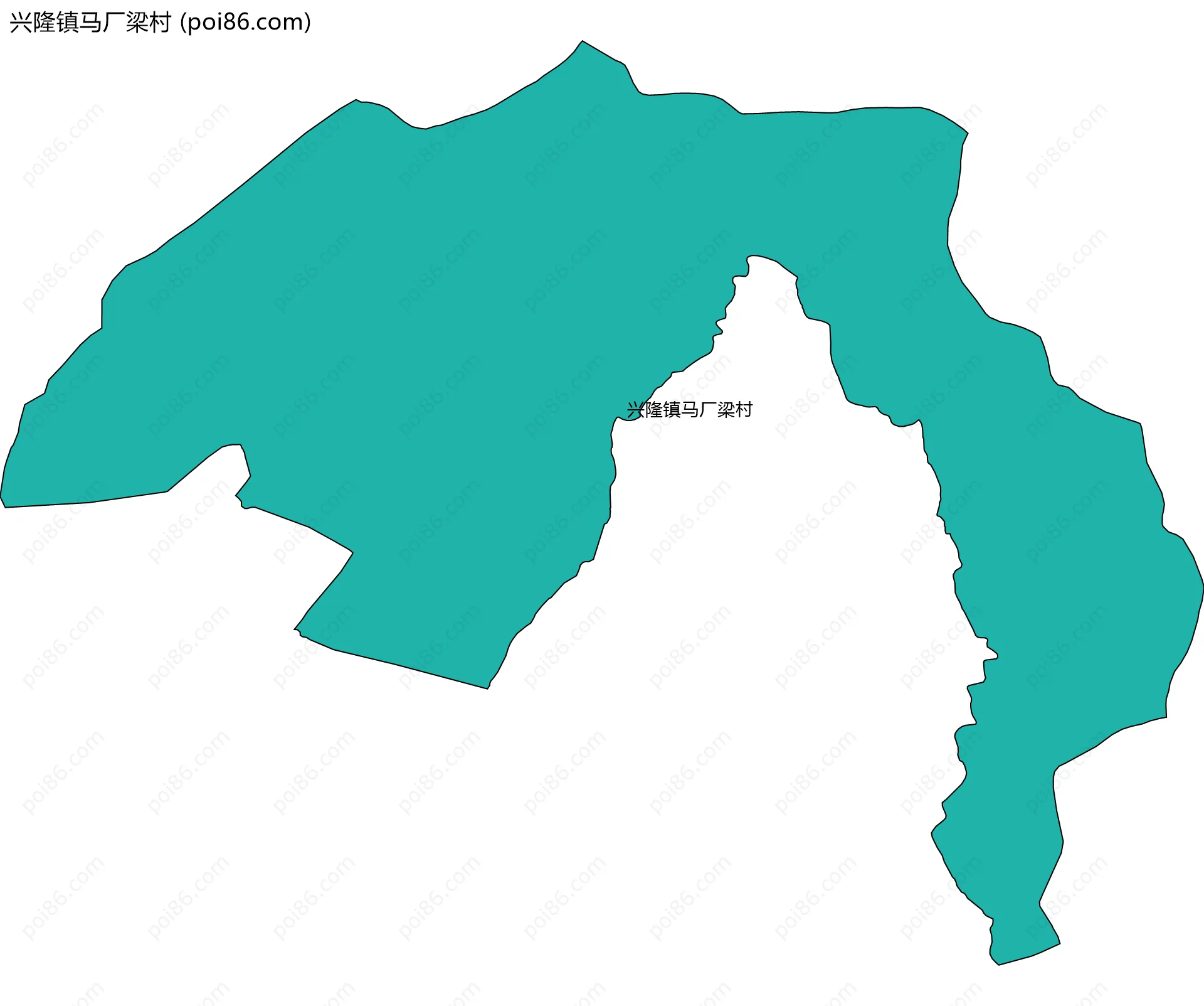 兴隆镇马厂梁村边界地图