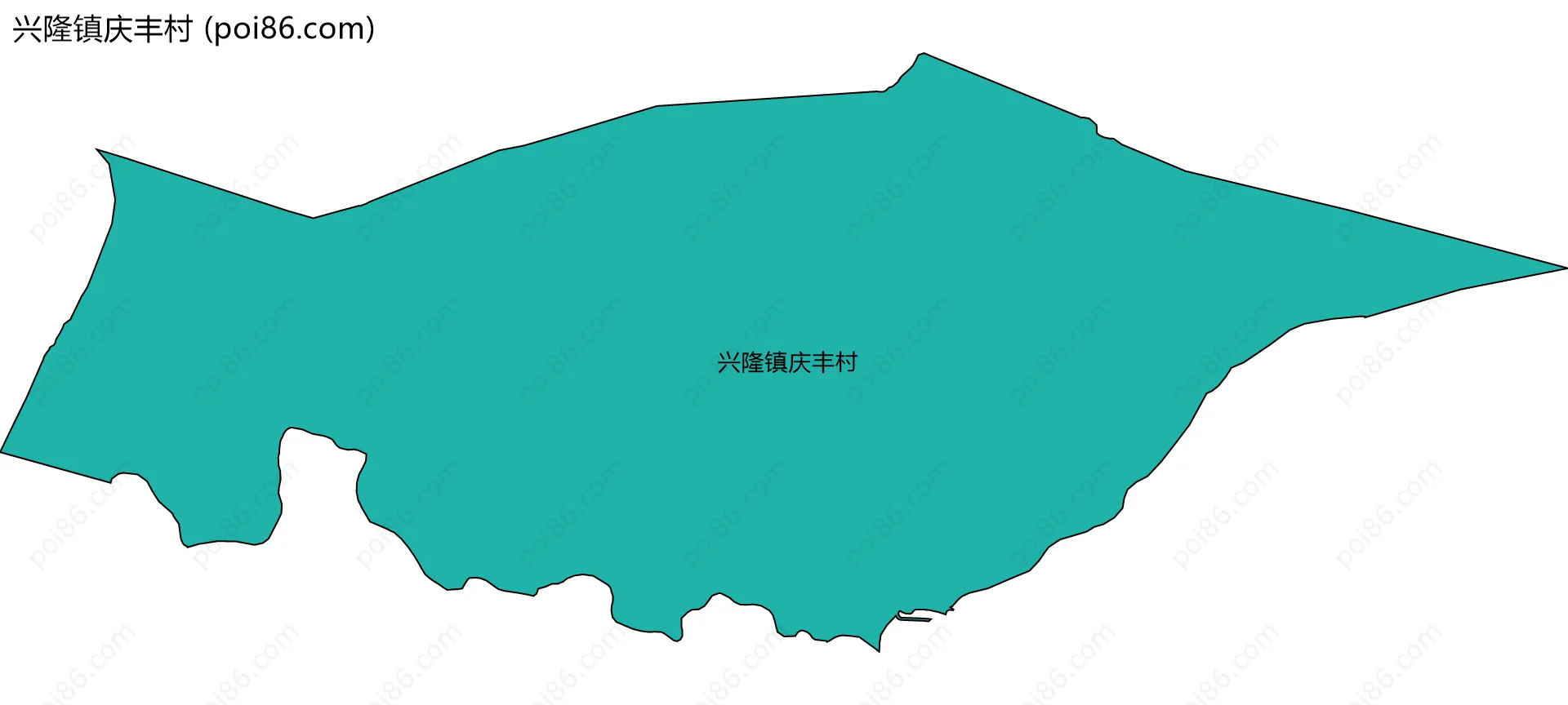 兴隆镇庆丰村边界地图