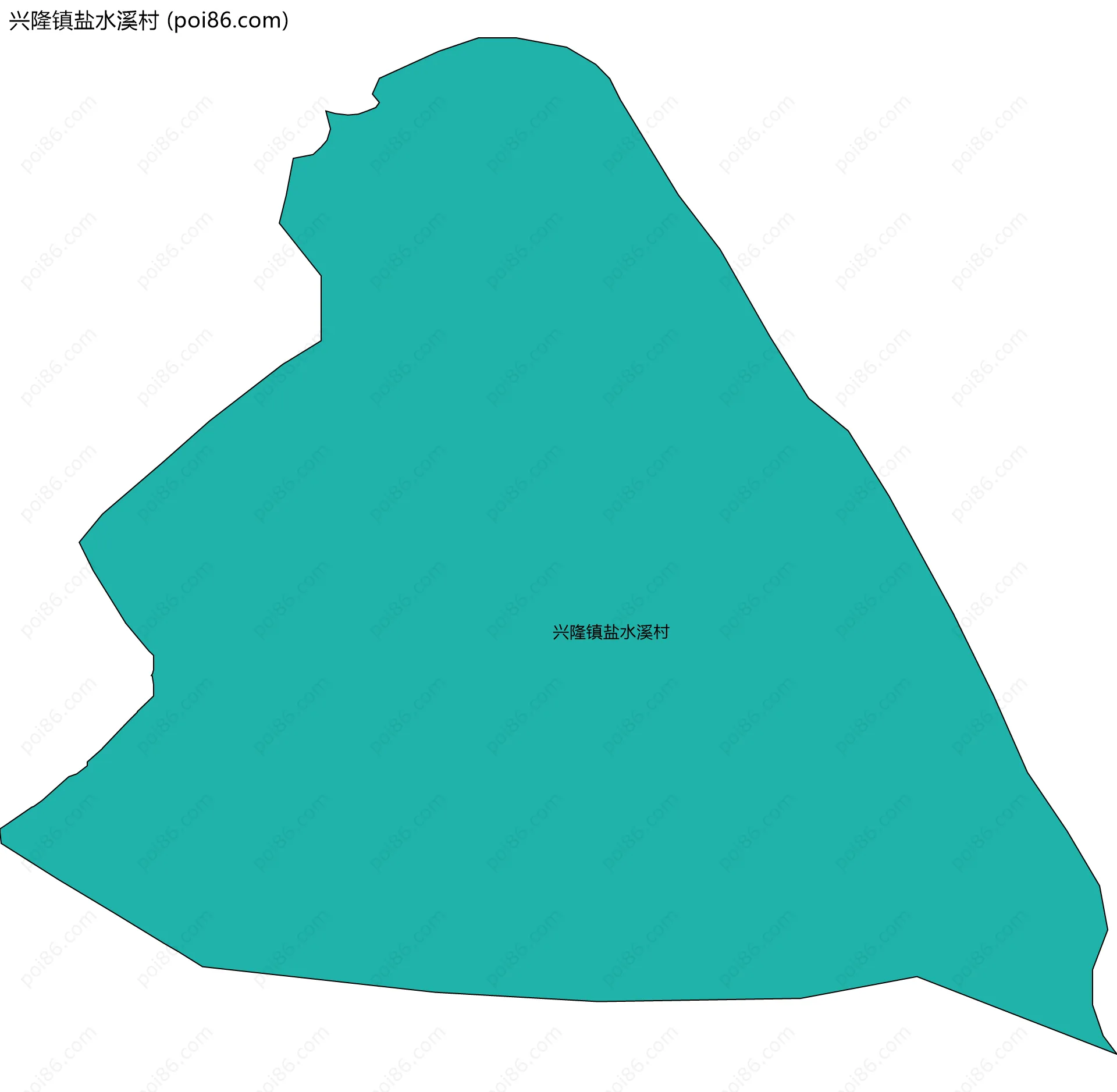 兴隆镇盐水溪村边界地图