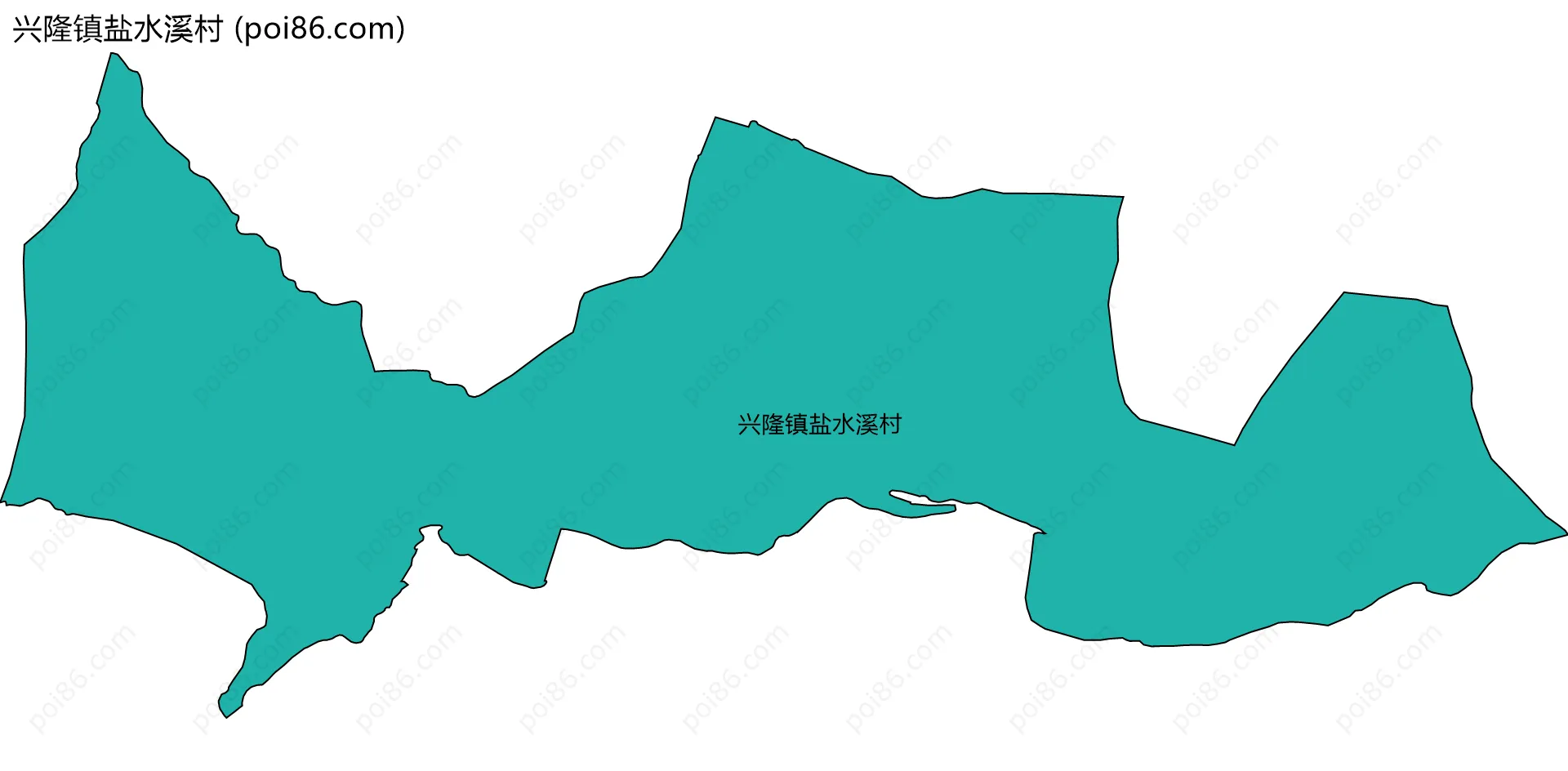 兴隆镇盐水溪村边界地图