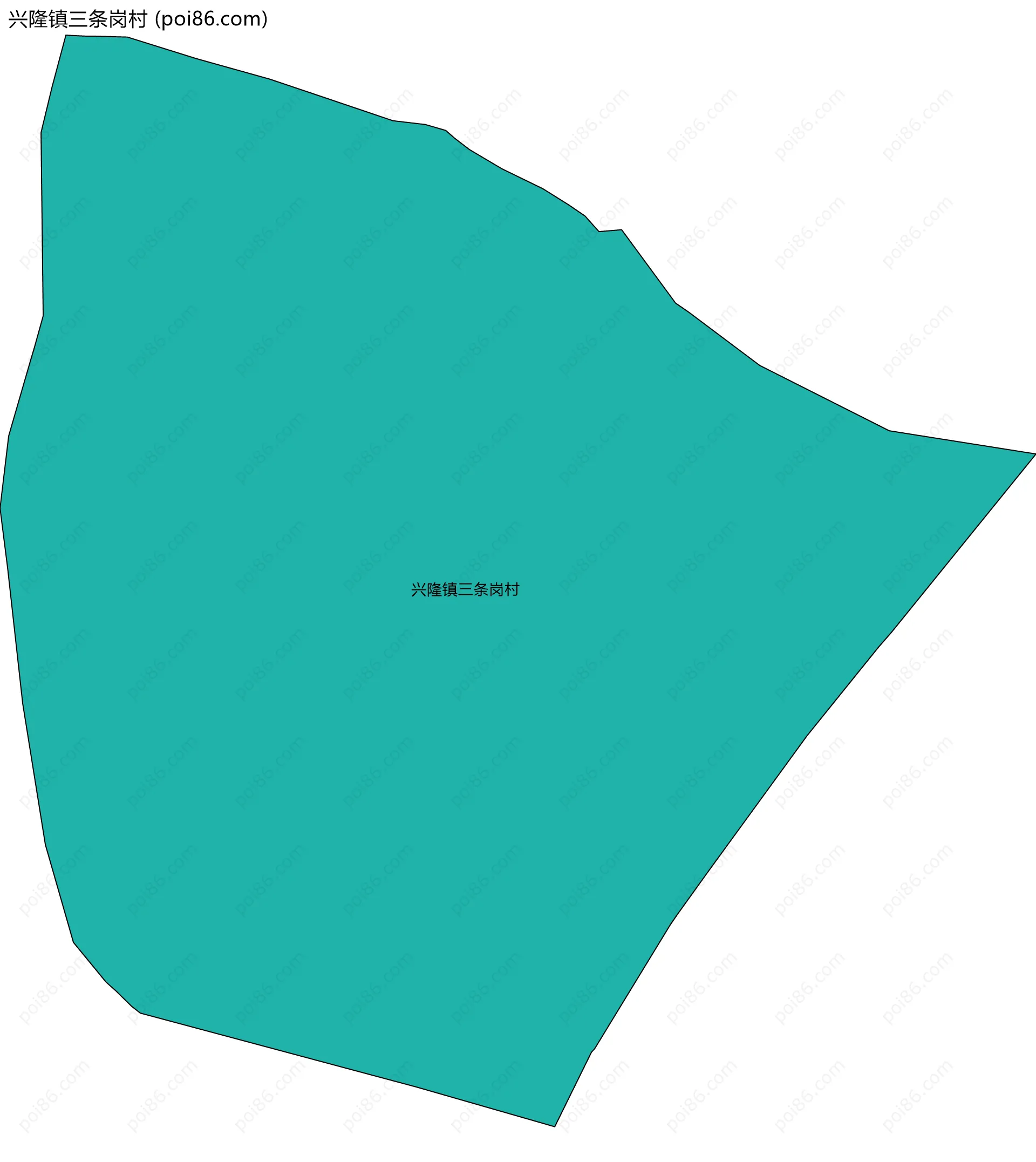 兴隆镇三条岗村边界地图