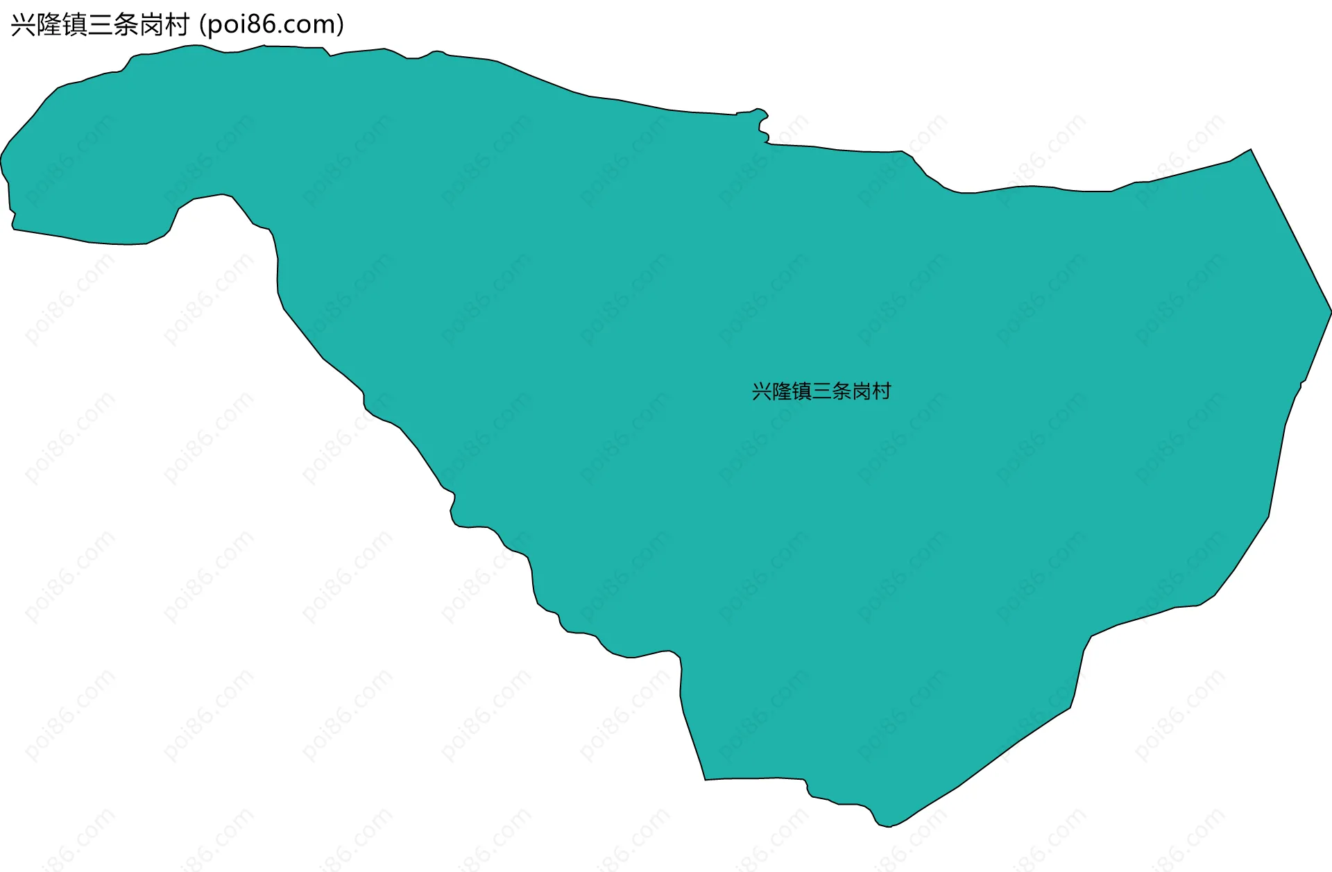 兴隆镇三条岗村边界地图