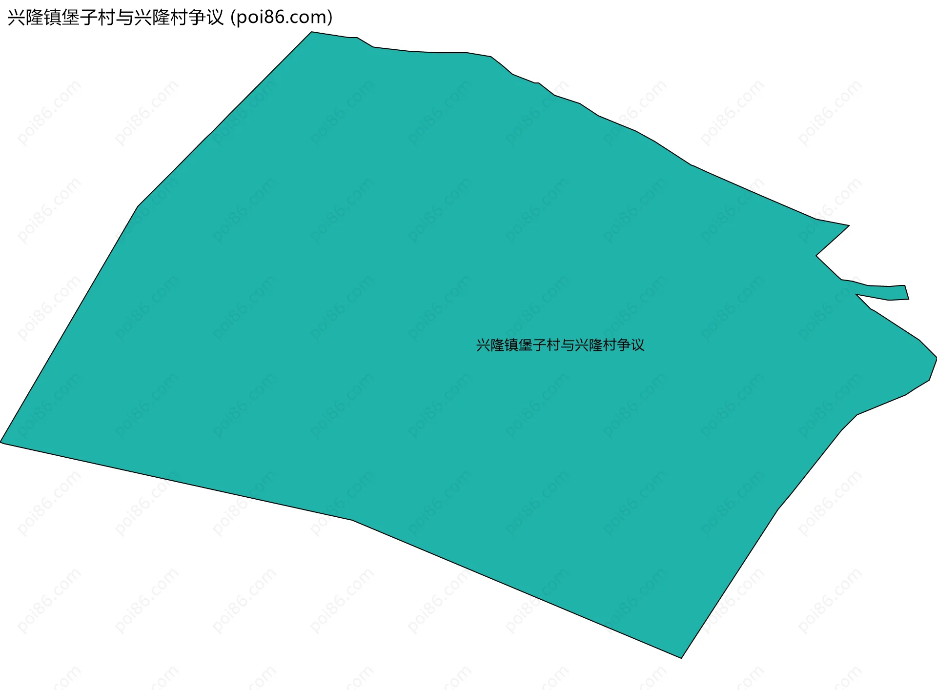 兴隆镇堡子村与兴隆村争议边界地图