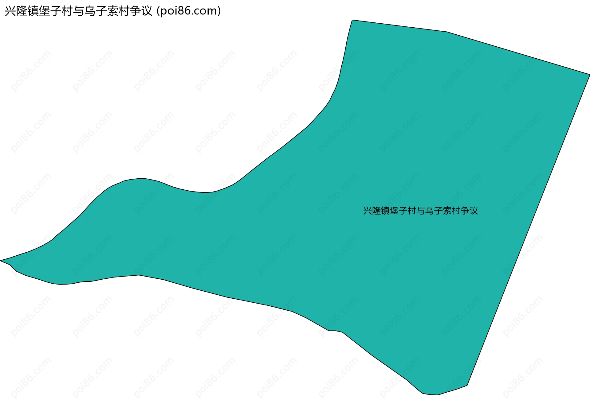 兴隆镇堡子村与乌子索村争议边界地图