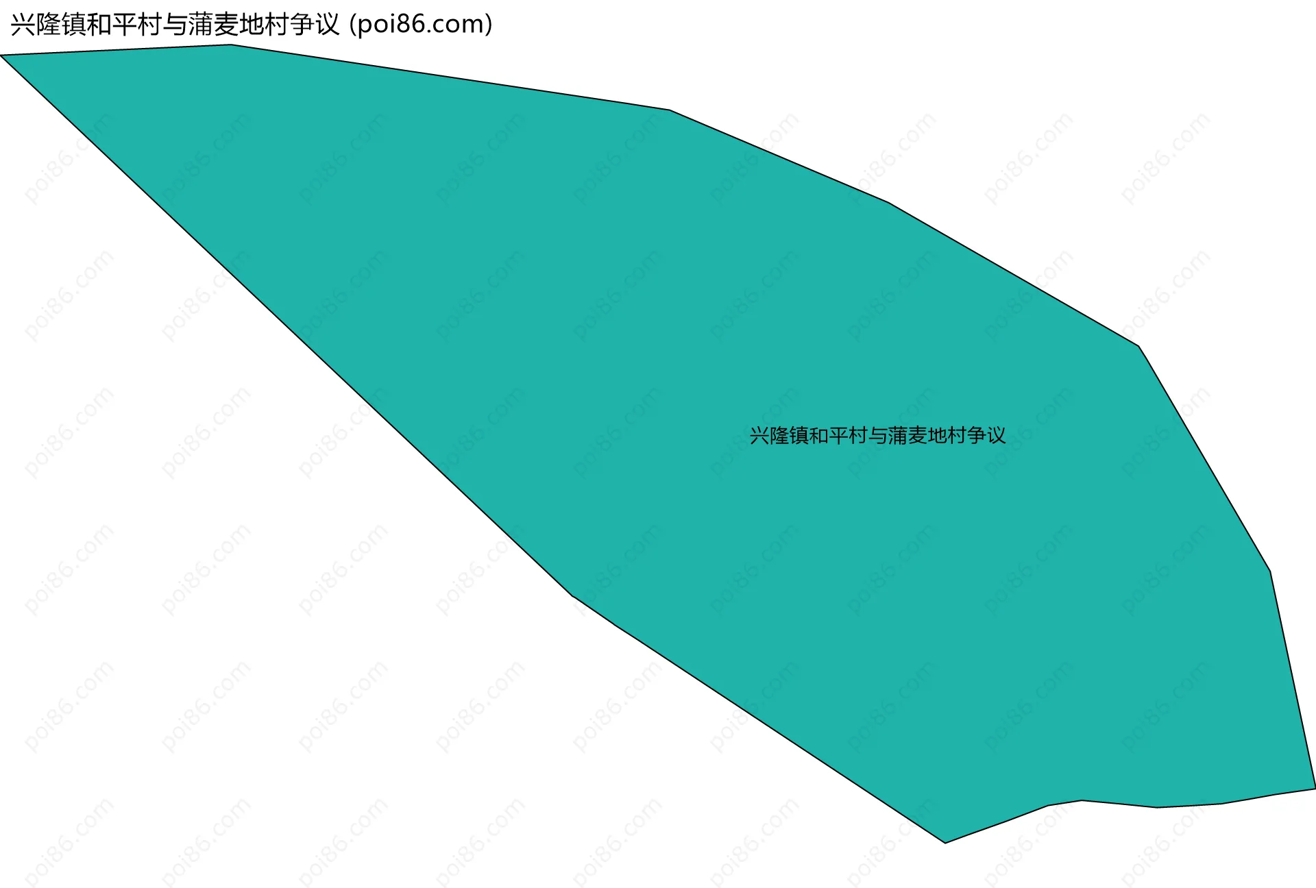 兴隆镇和平村与蒲麦地村争议边界地图