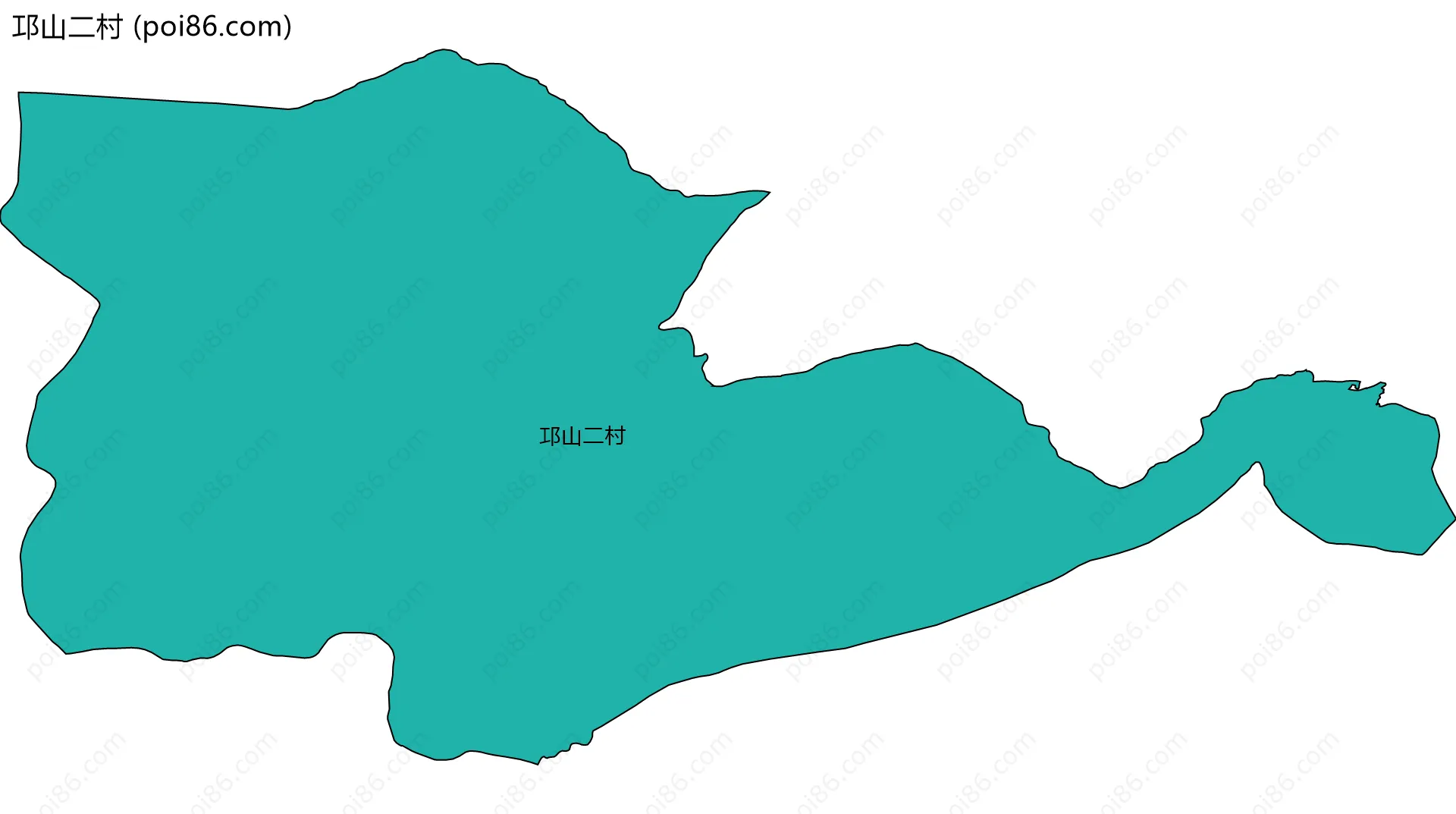 邛山二村边界地图