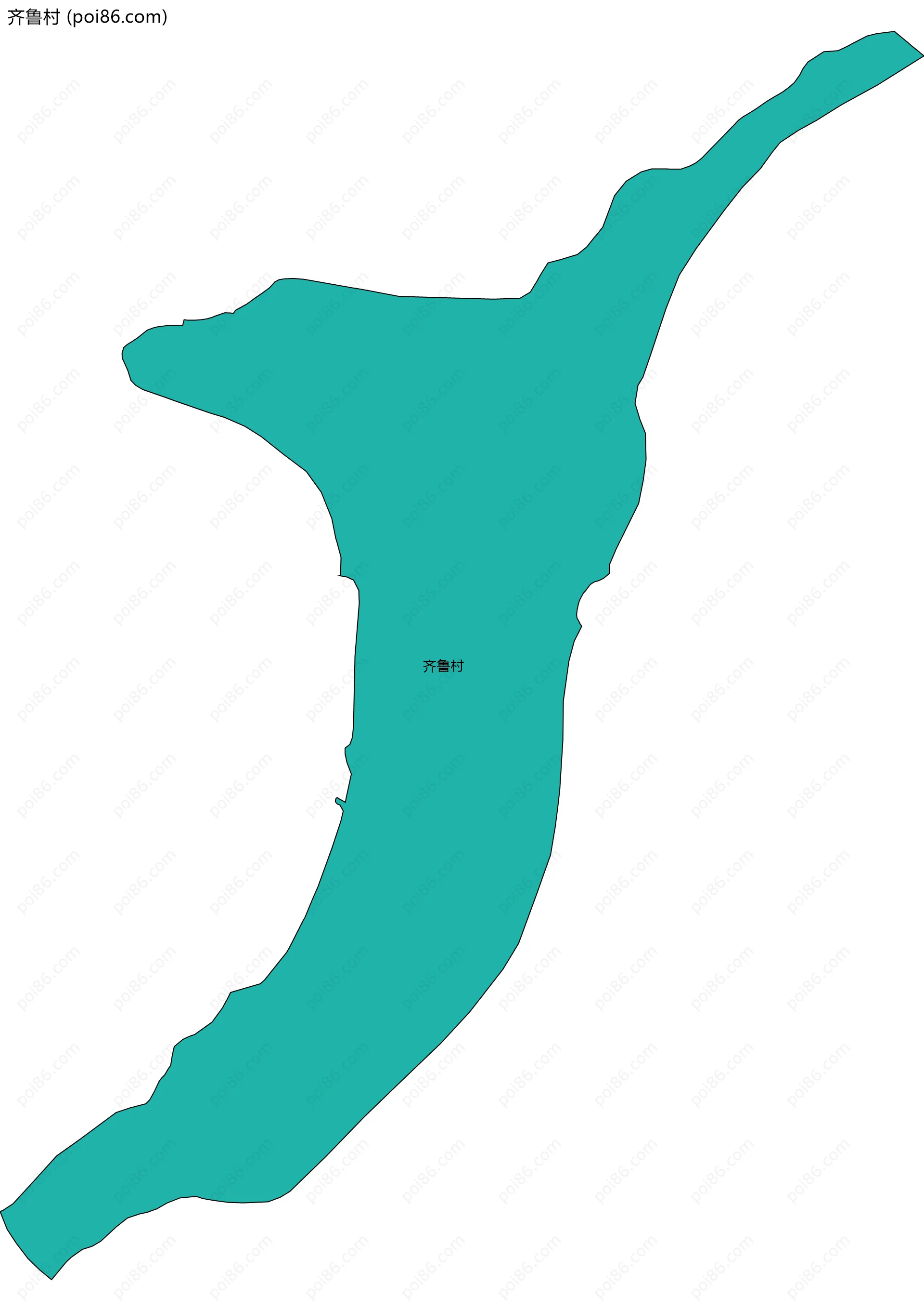 齐鲁村边界地图