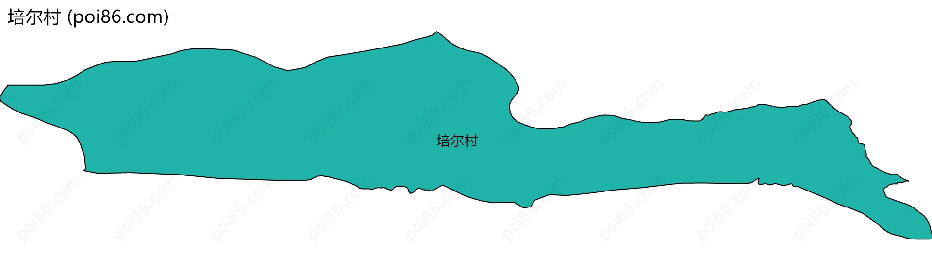 培尔村边界地图