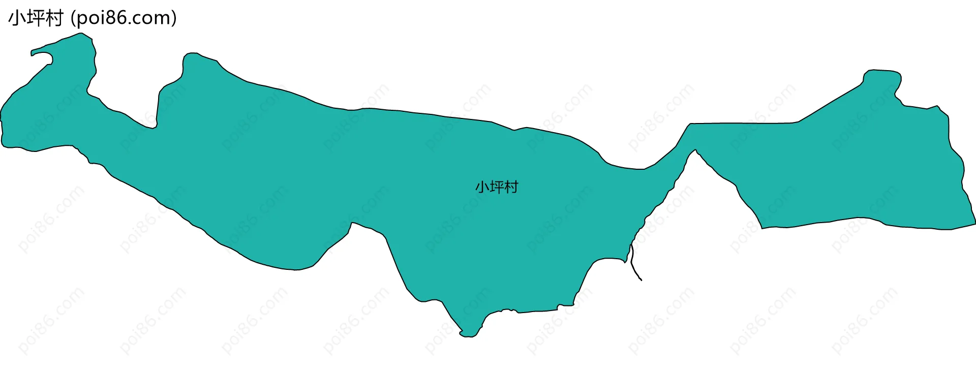 小坪村边界地图