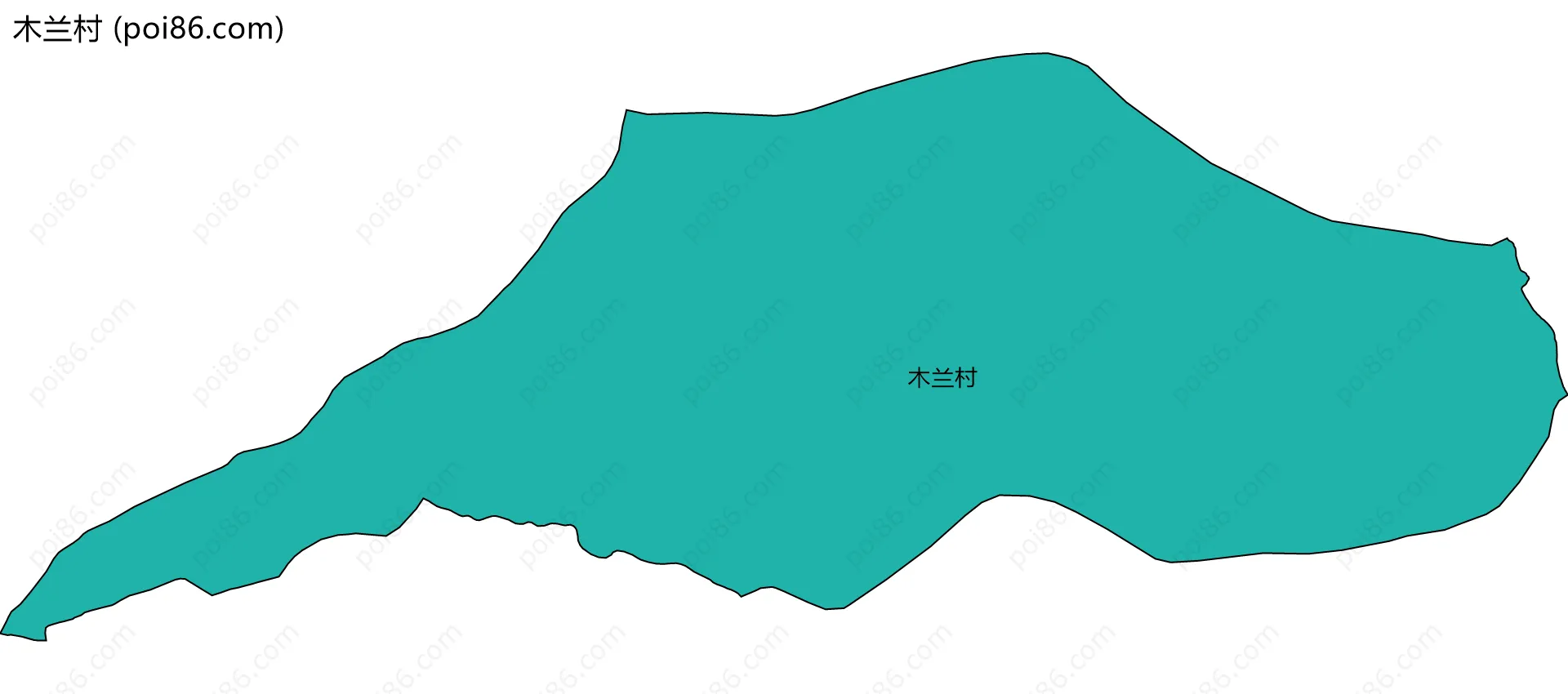木兰村边界地图