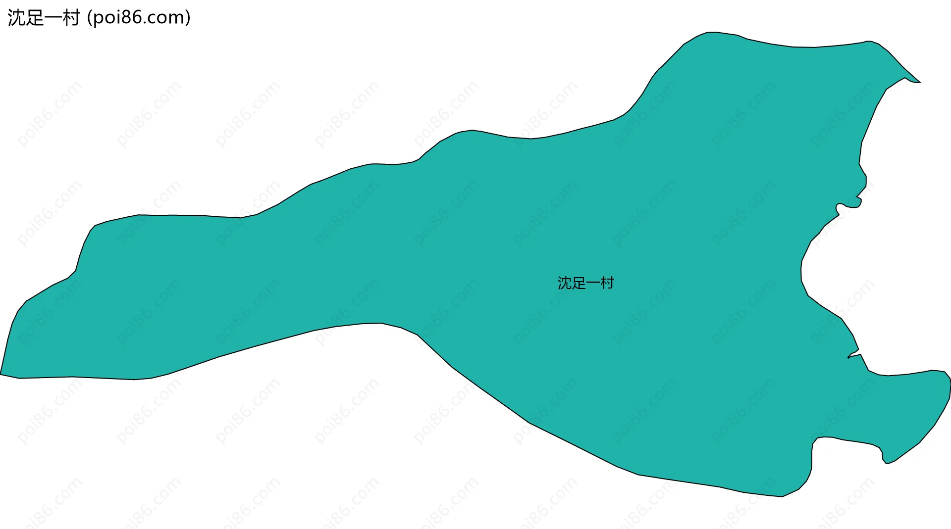 沈足一村边界地图