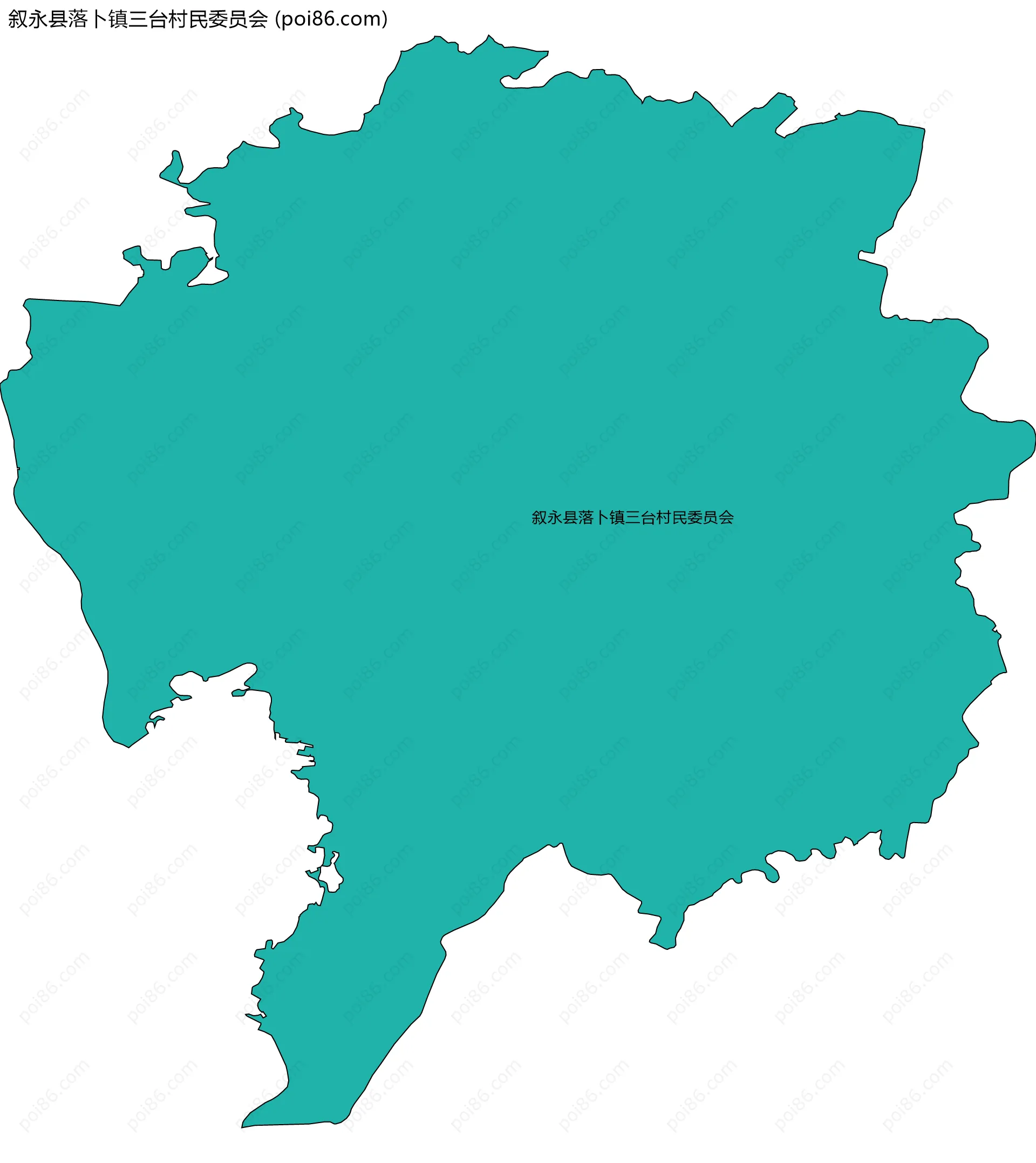 叙永县落卜镇三台村民委员会边界地图