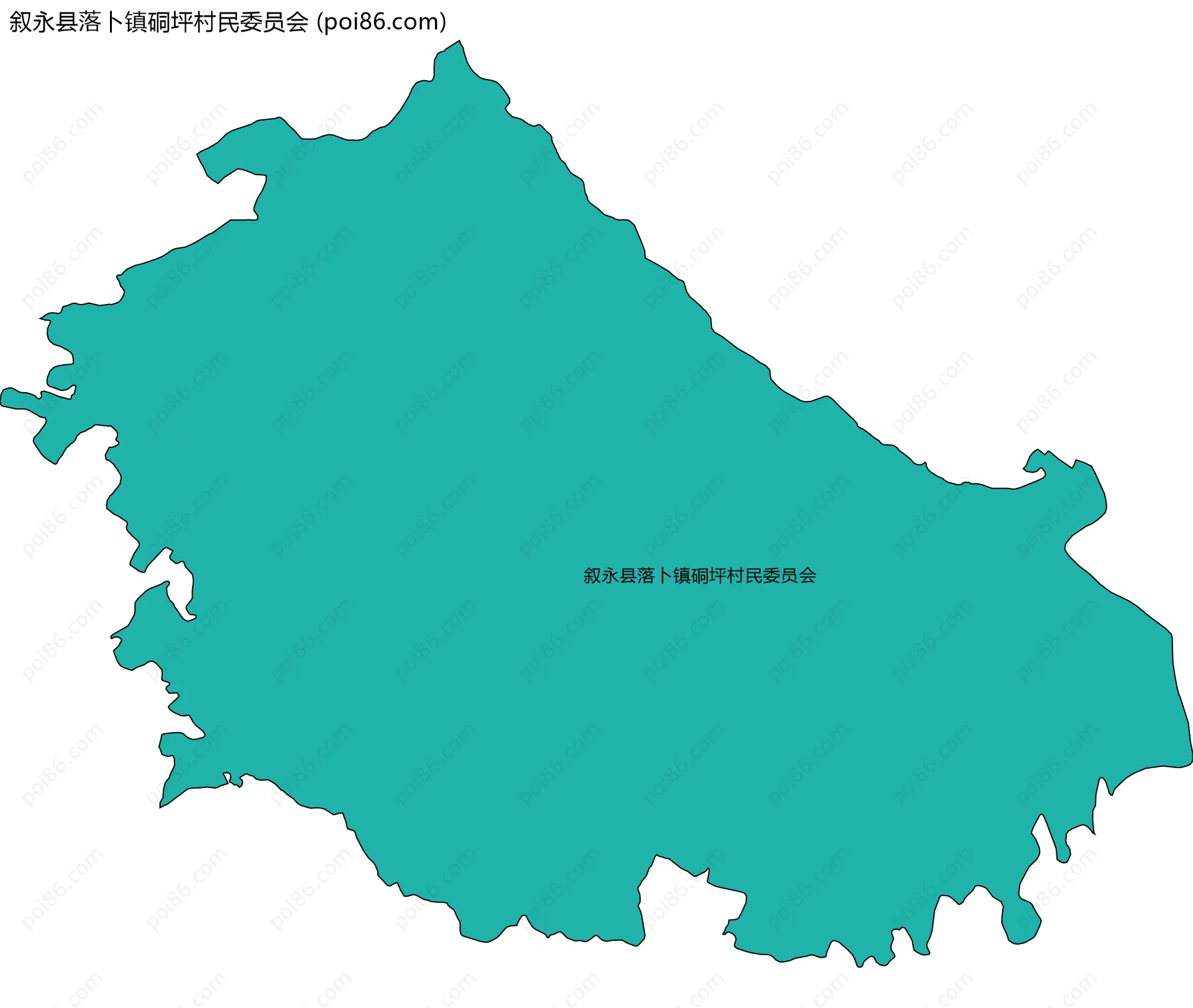 叙永县落卜镇硐坪村民委员会边界地图