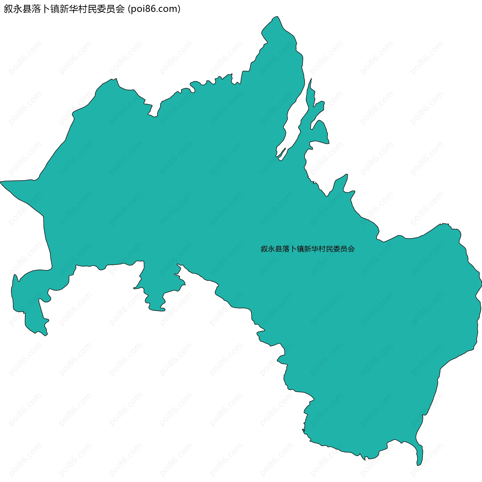 叙永县落卜镇新华村民委员会边界地图