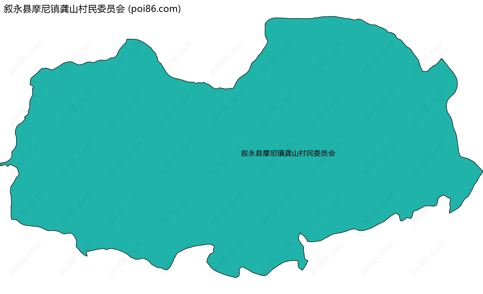 叙永县摩尼镇龚山村民委员会边界地图