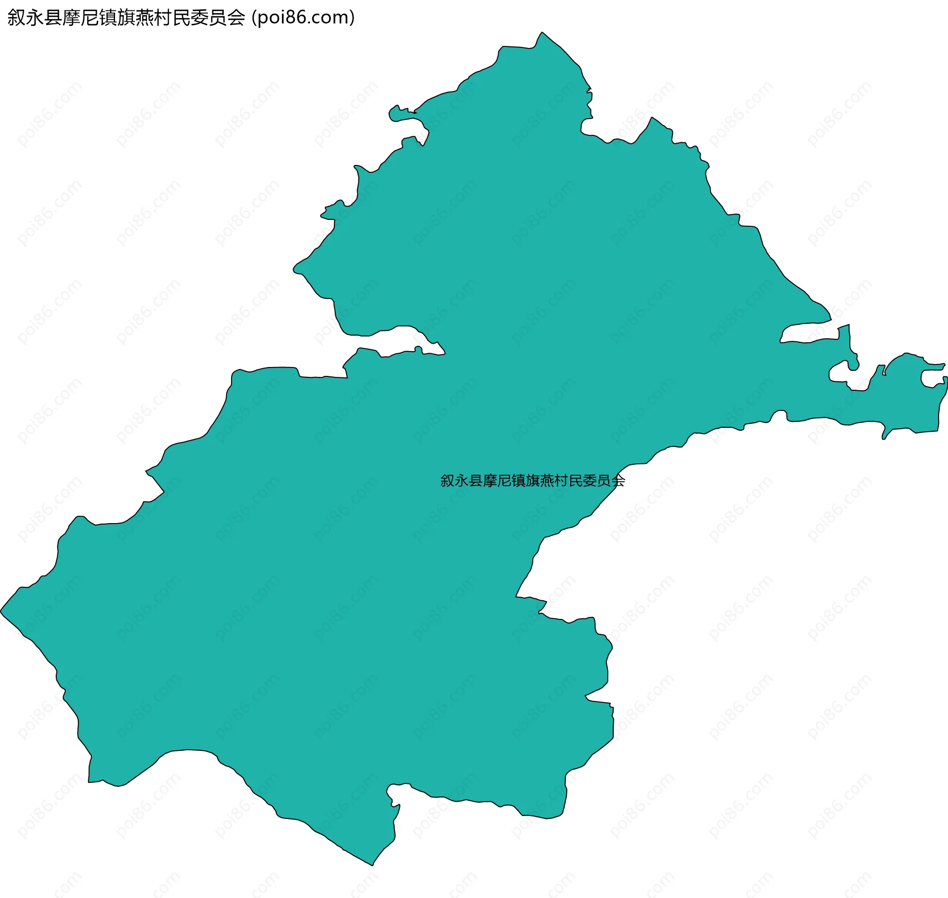 叙永县摩尼镇旗燕村民委员会边界地图