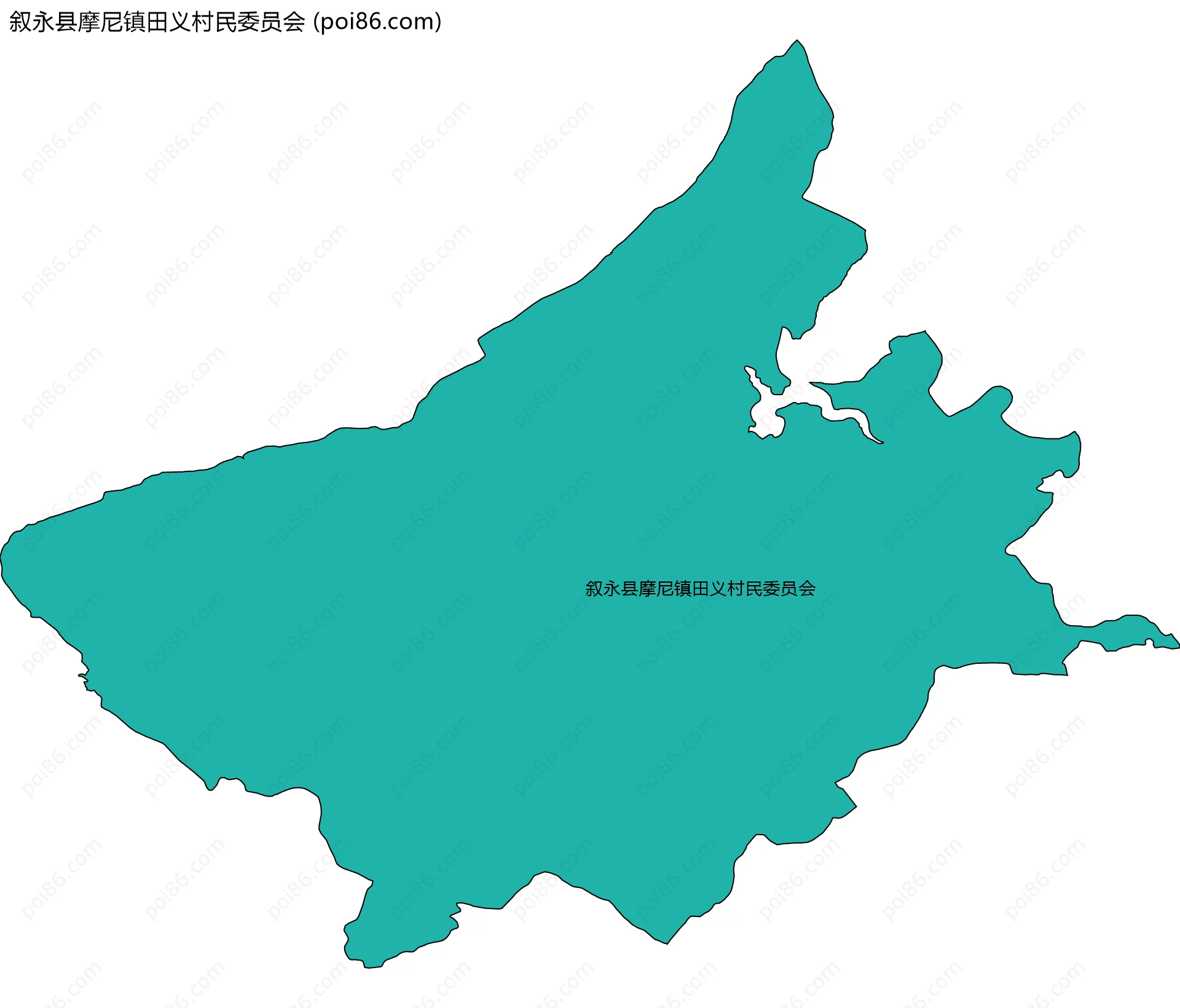 叙永县摩尼镇田义村民委员会边界地图