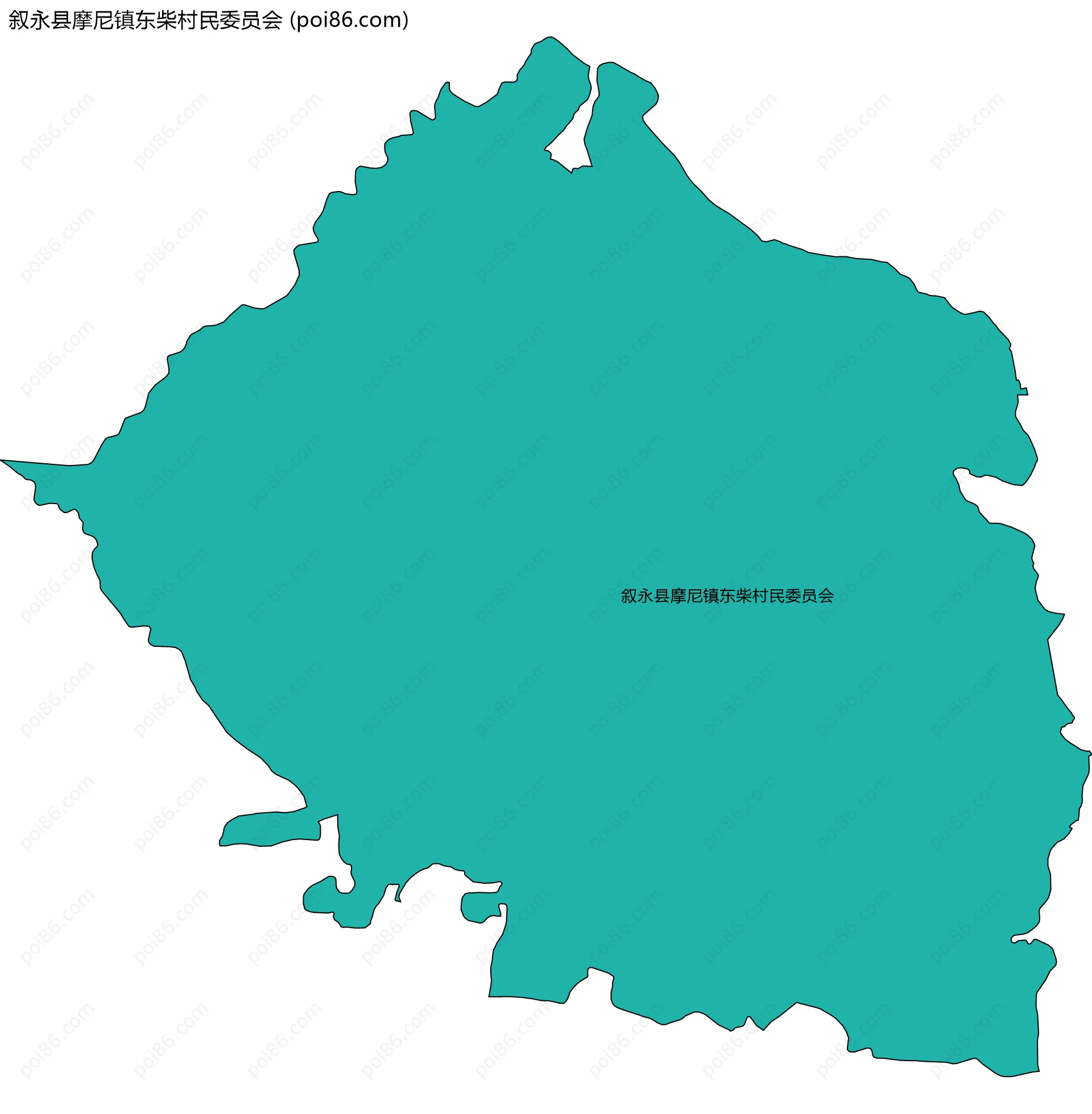 叙永县摩尼镇东柴村民委员会边界地图