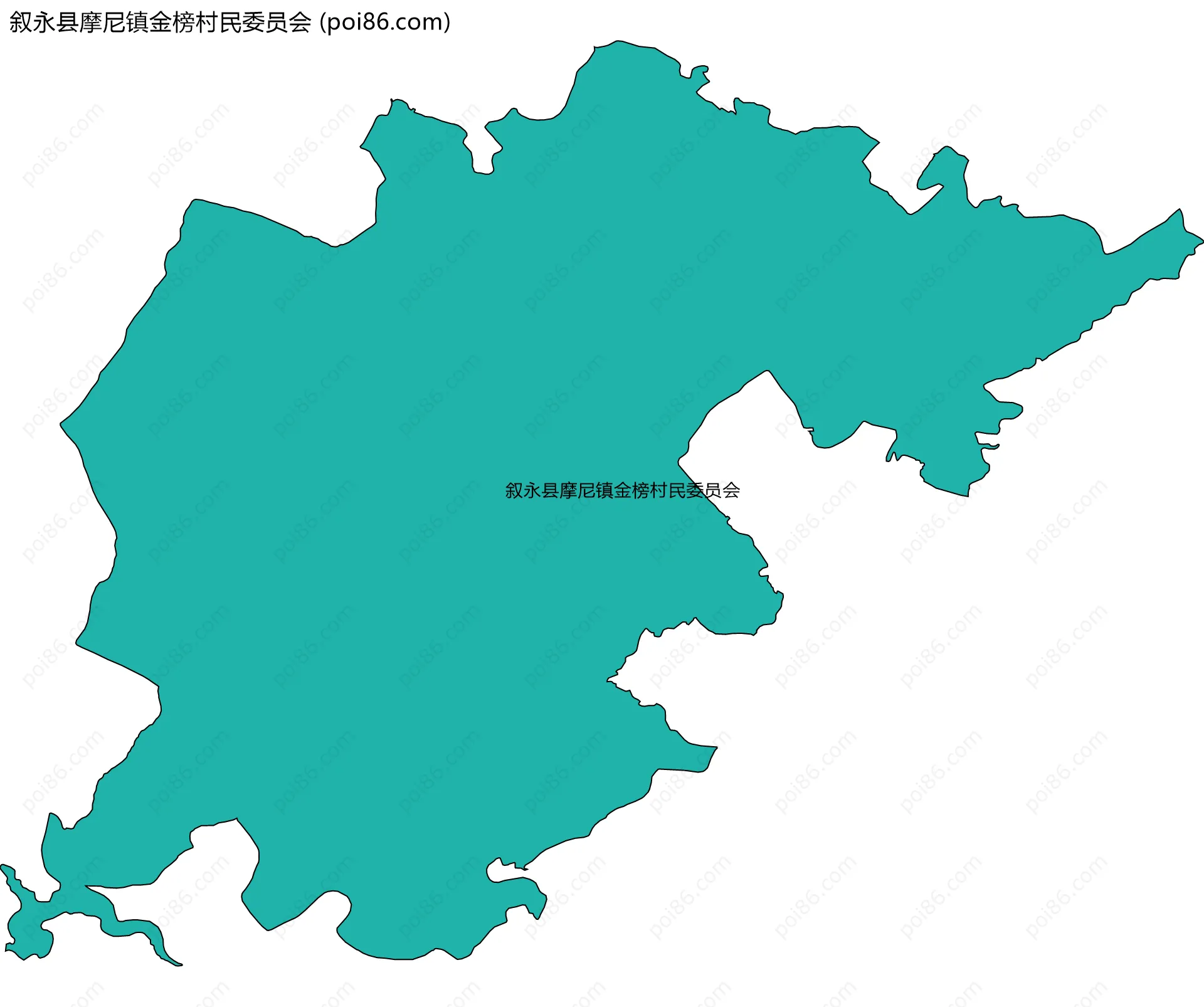 叙永县摩尼镇金榜村民委员会边界地图