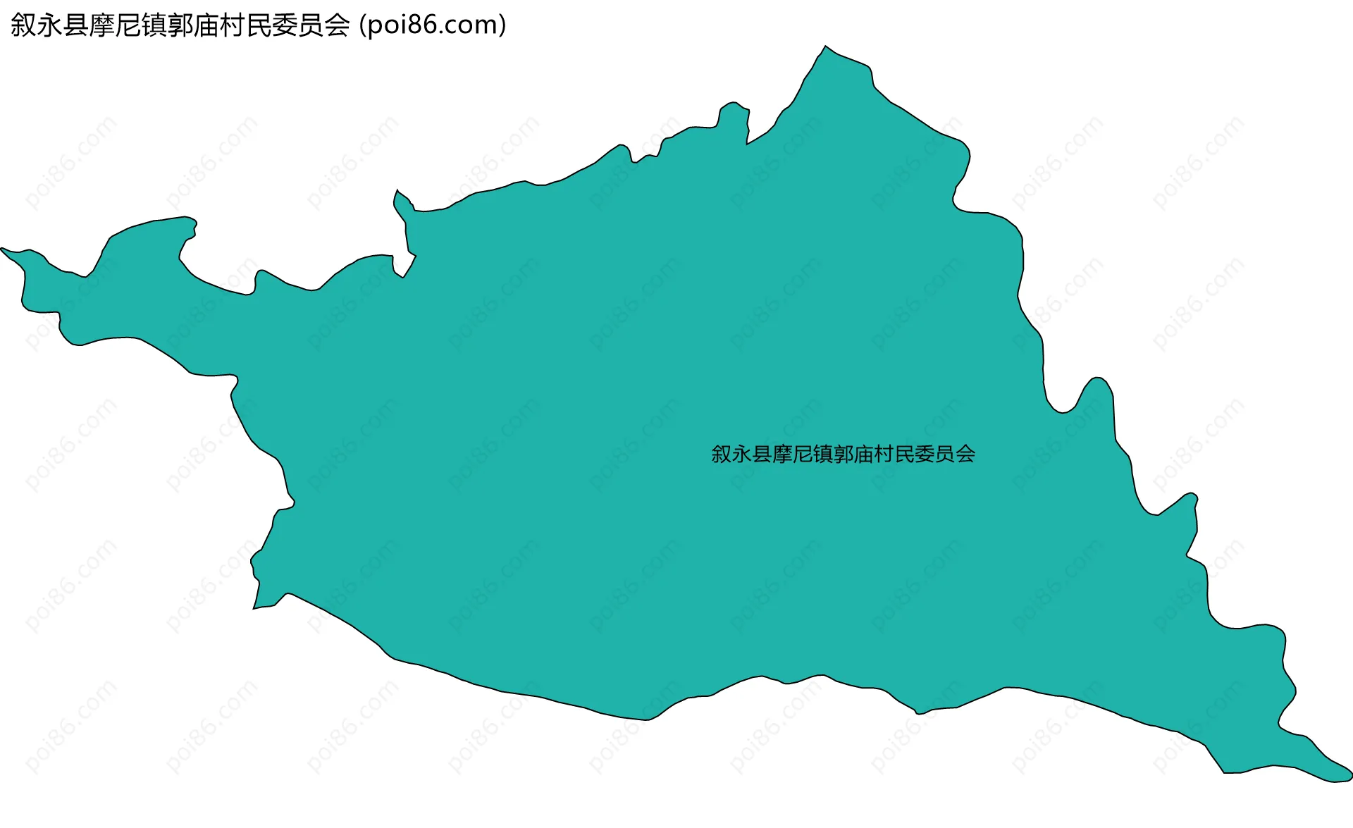 叙永县摩尼镇郭庙村民委员会边界地图