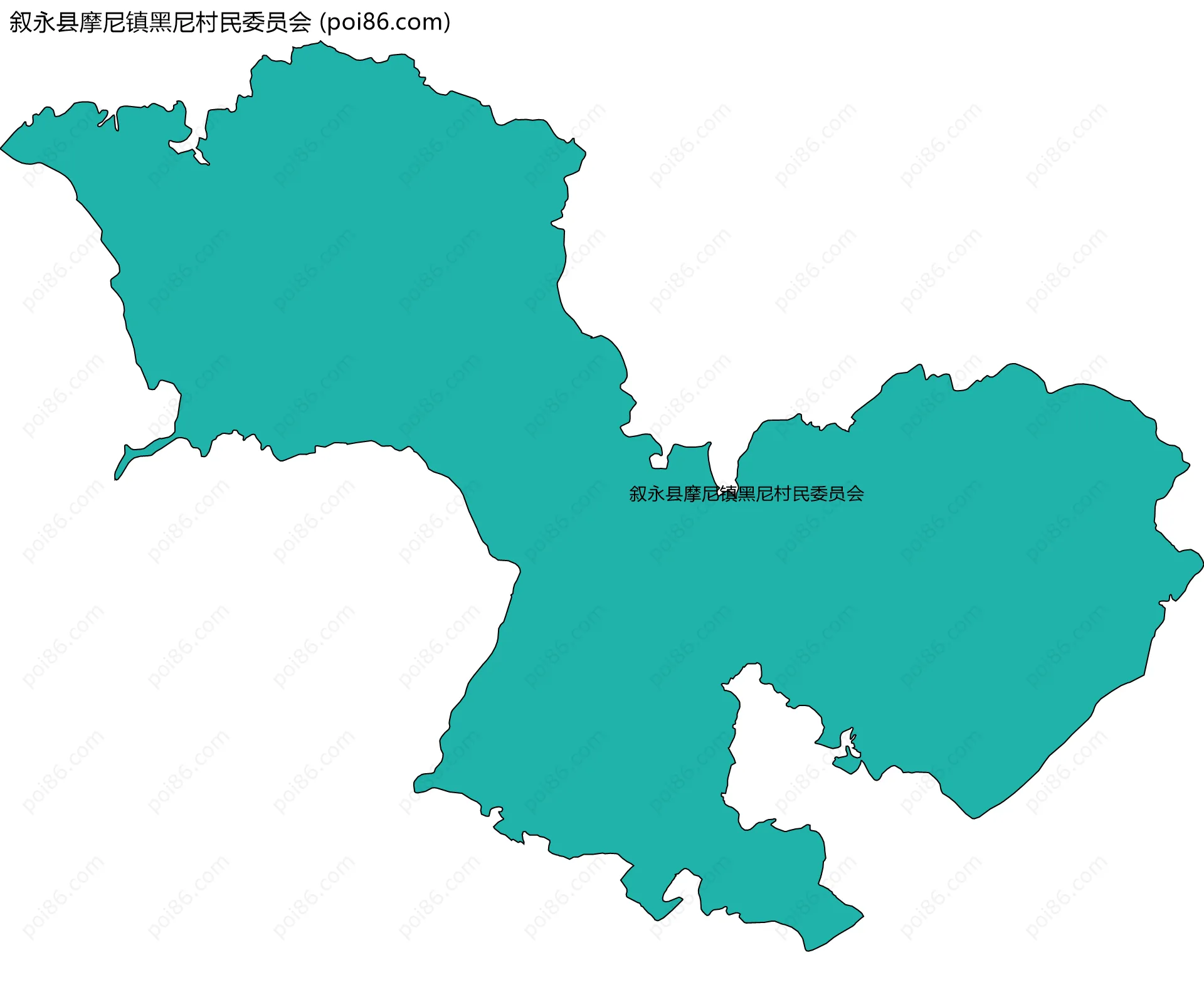 叙永县摩尼镇黑尼村民委员会边界地图