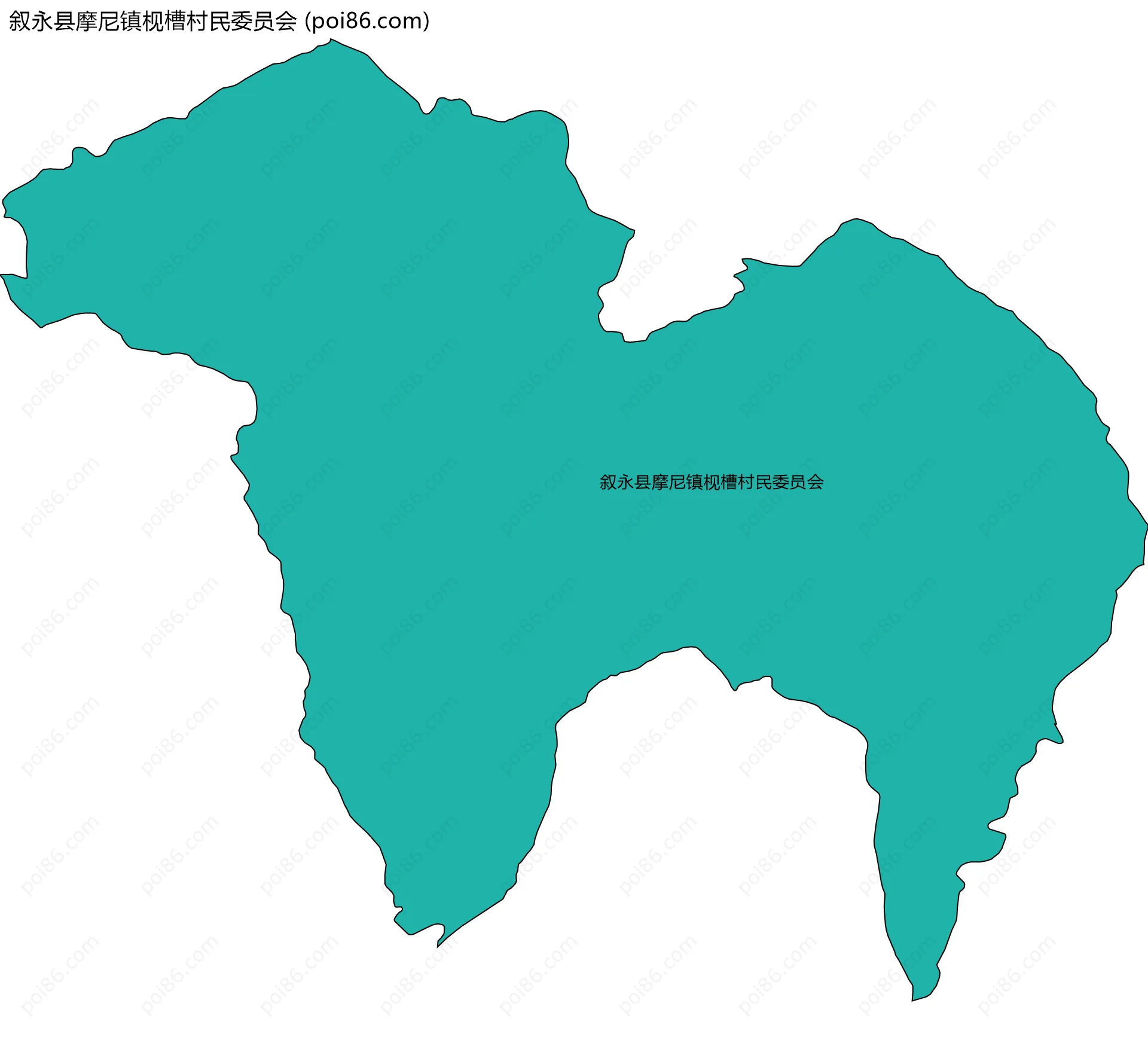 叙永县摩尼镇枧槽村民委员会边界地图