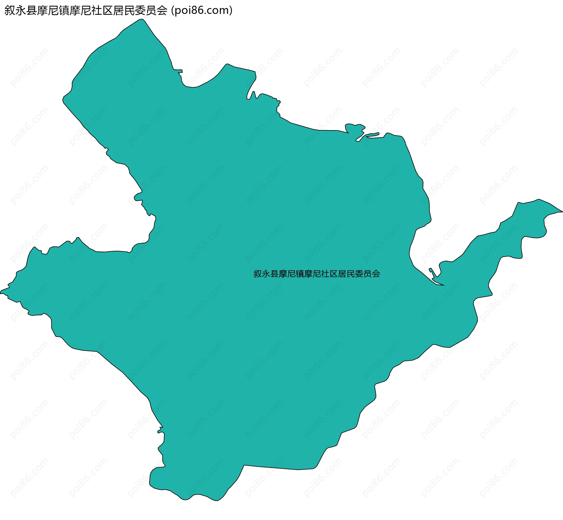 叙永县摩尼镇摩尼社区居民委员会边界地图