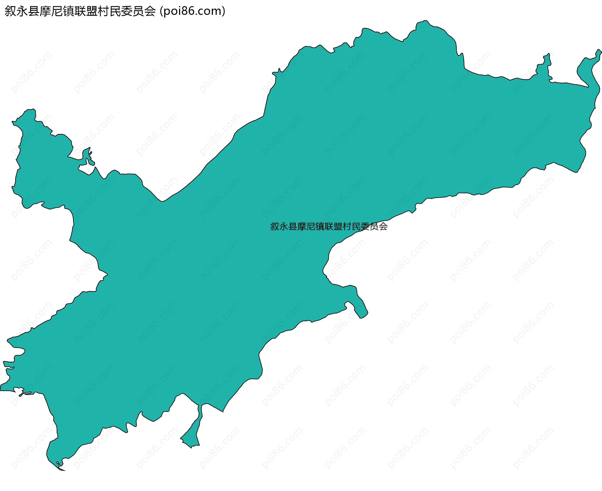 叙永县摩尼镇联盟村民委员会边界地图