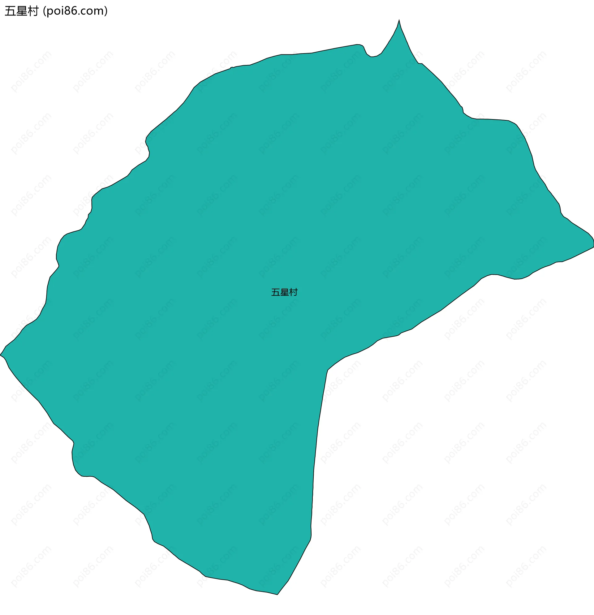 五星村边界地图