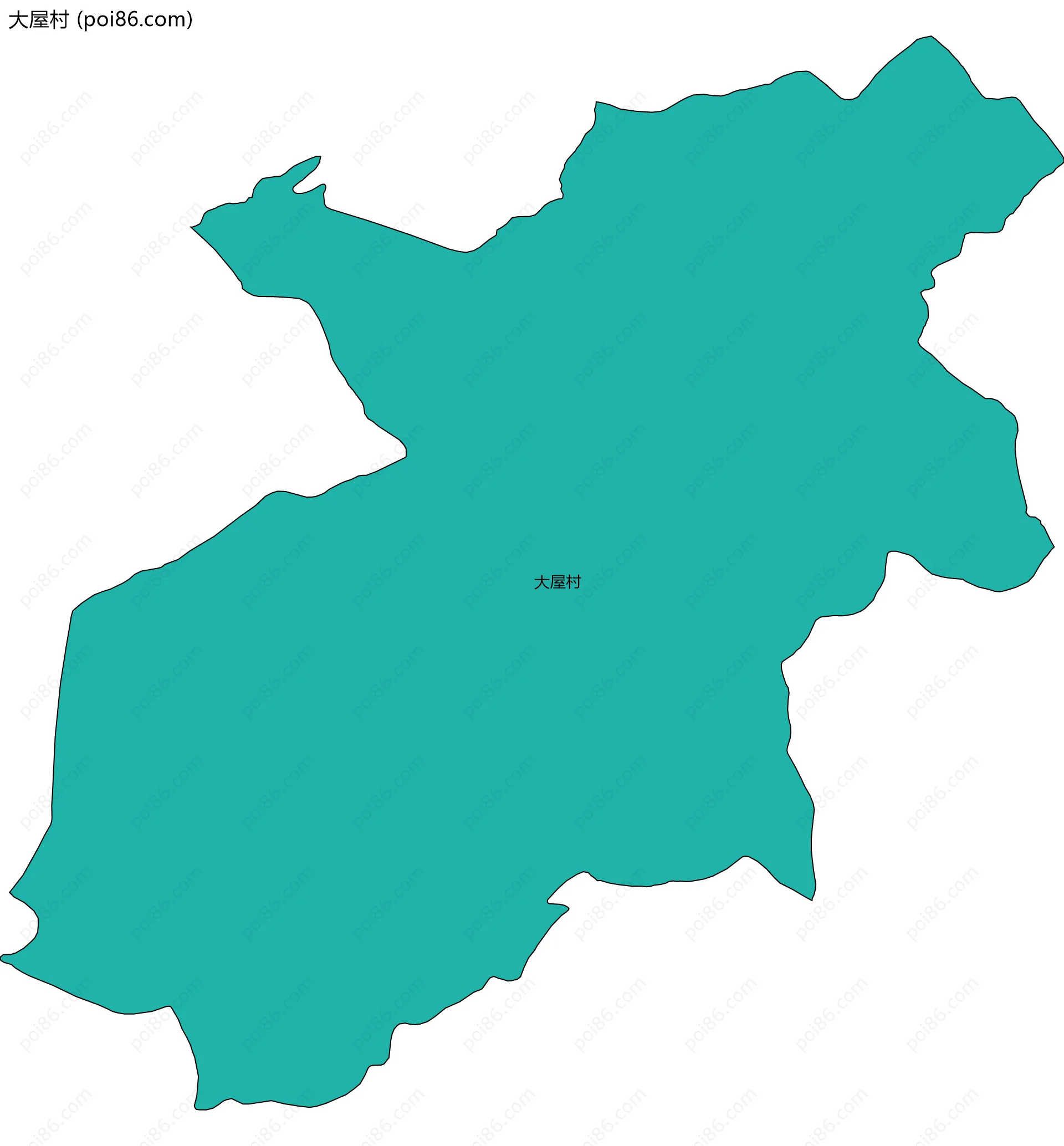 大屋村边界地图