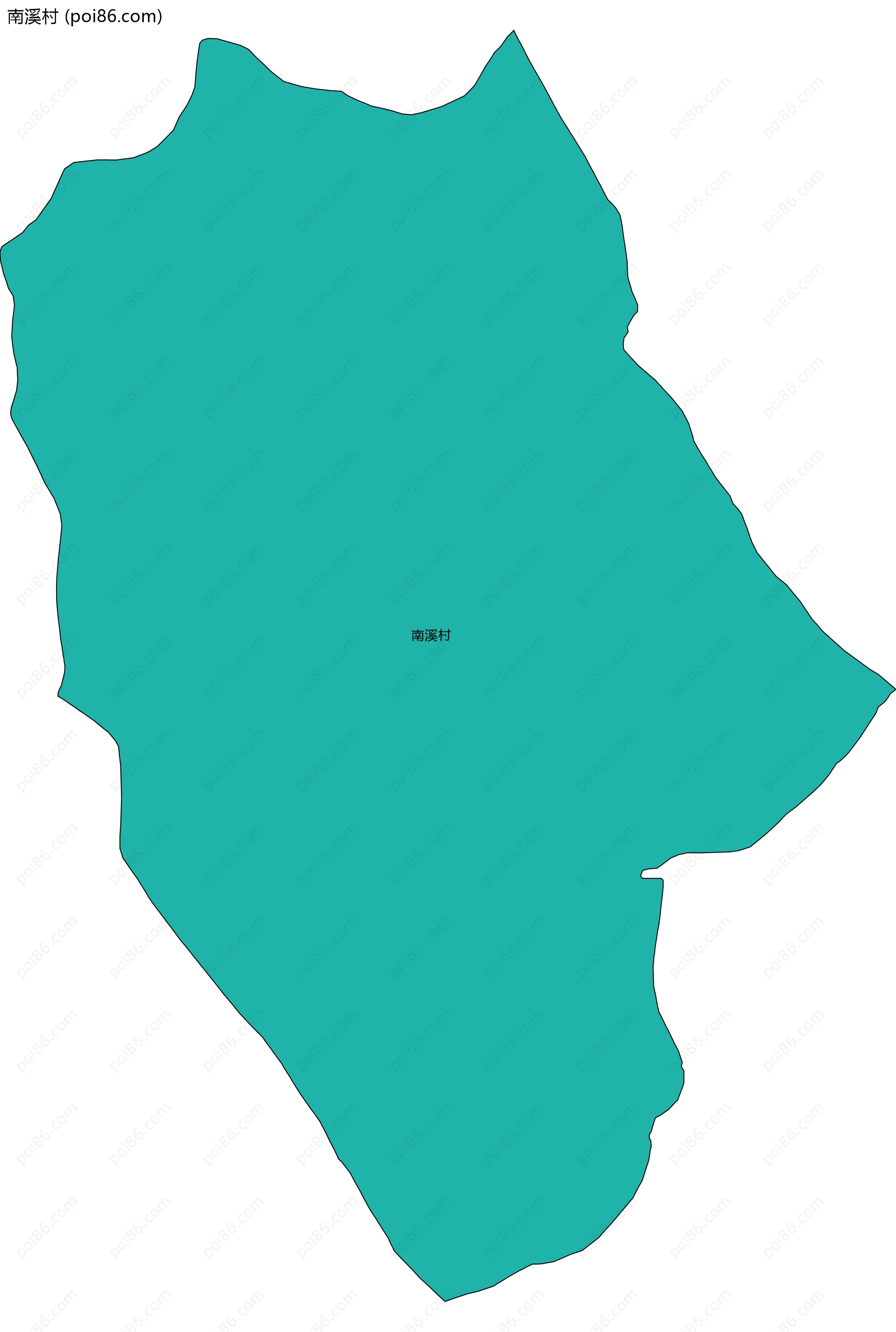 南溪村边界地图