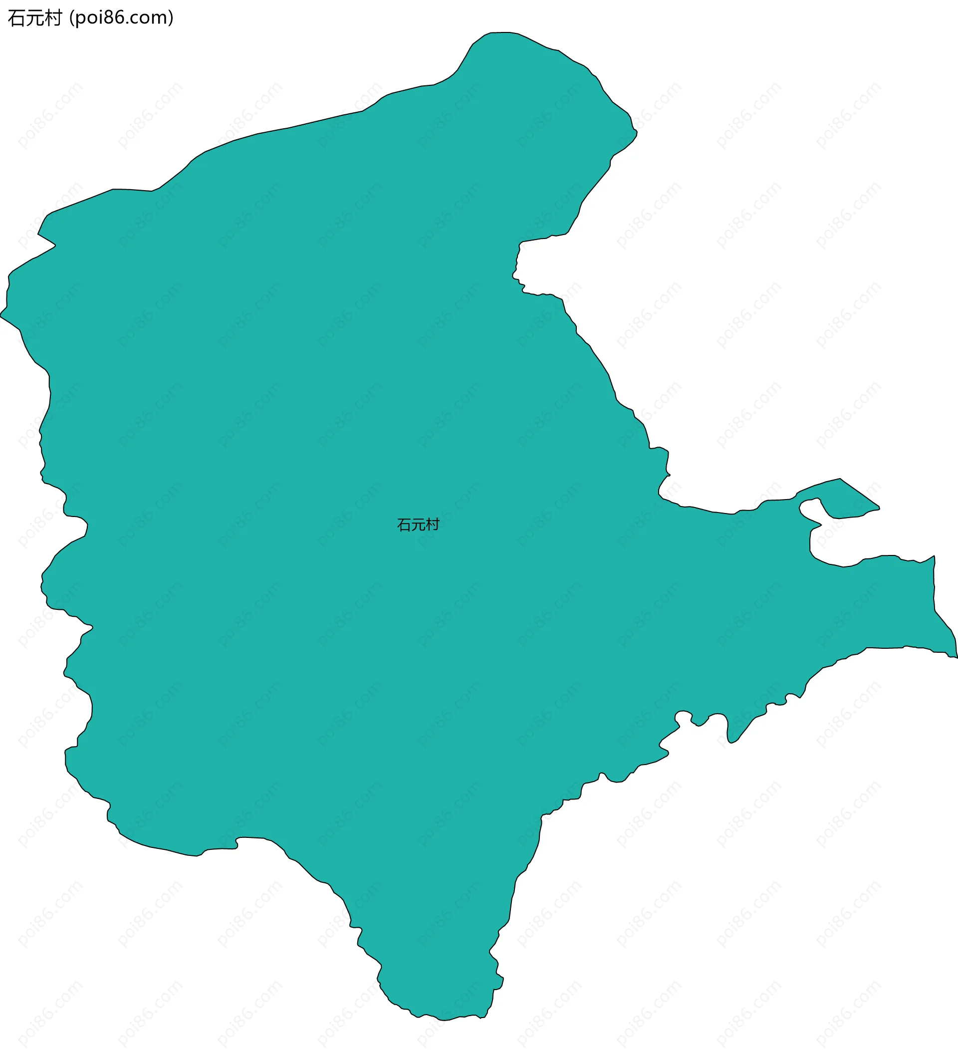 石元村边界地图