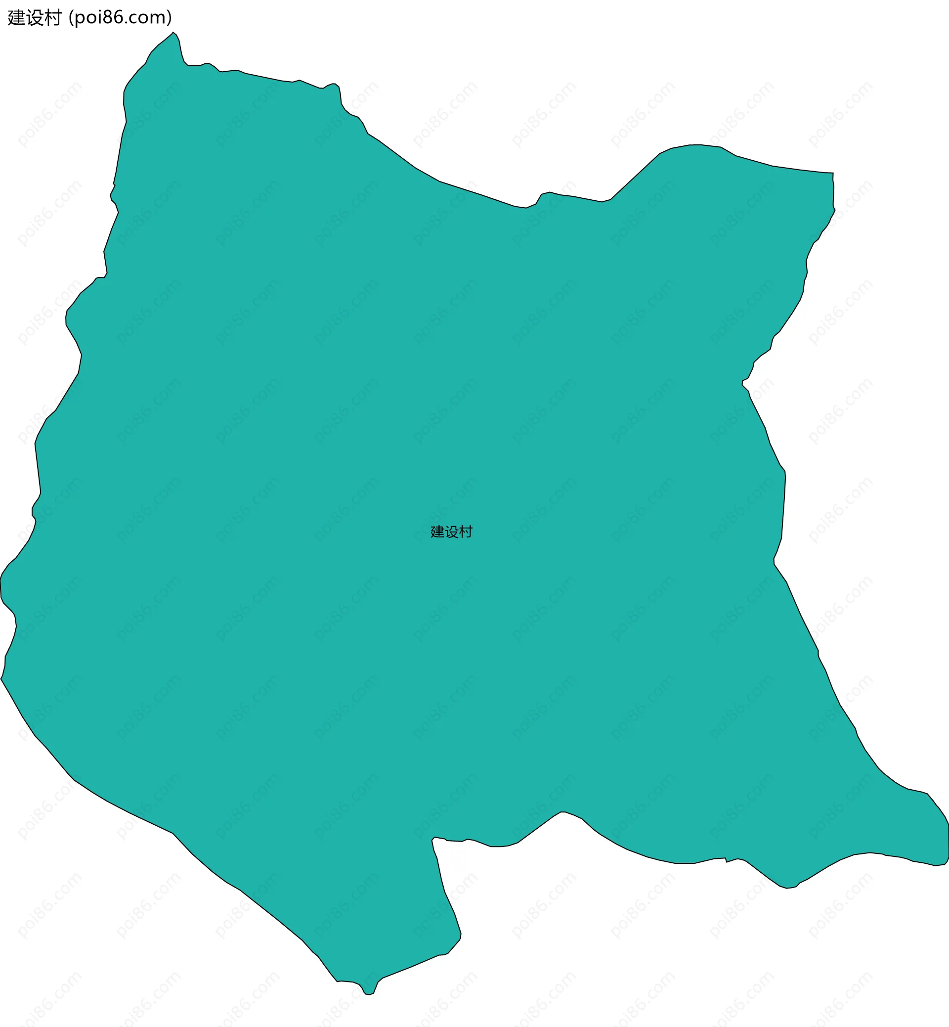 建设村边界地图