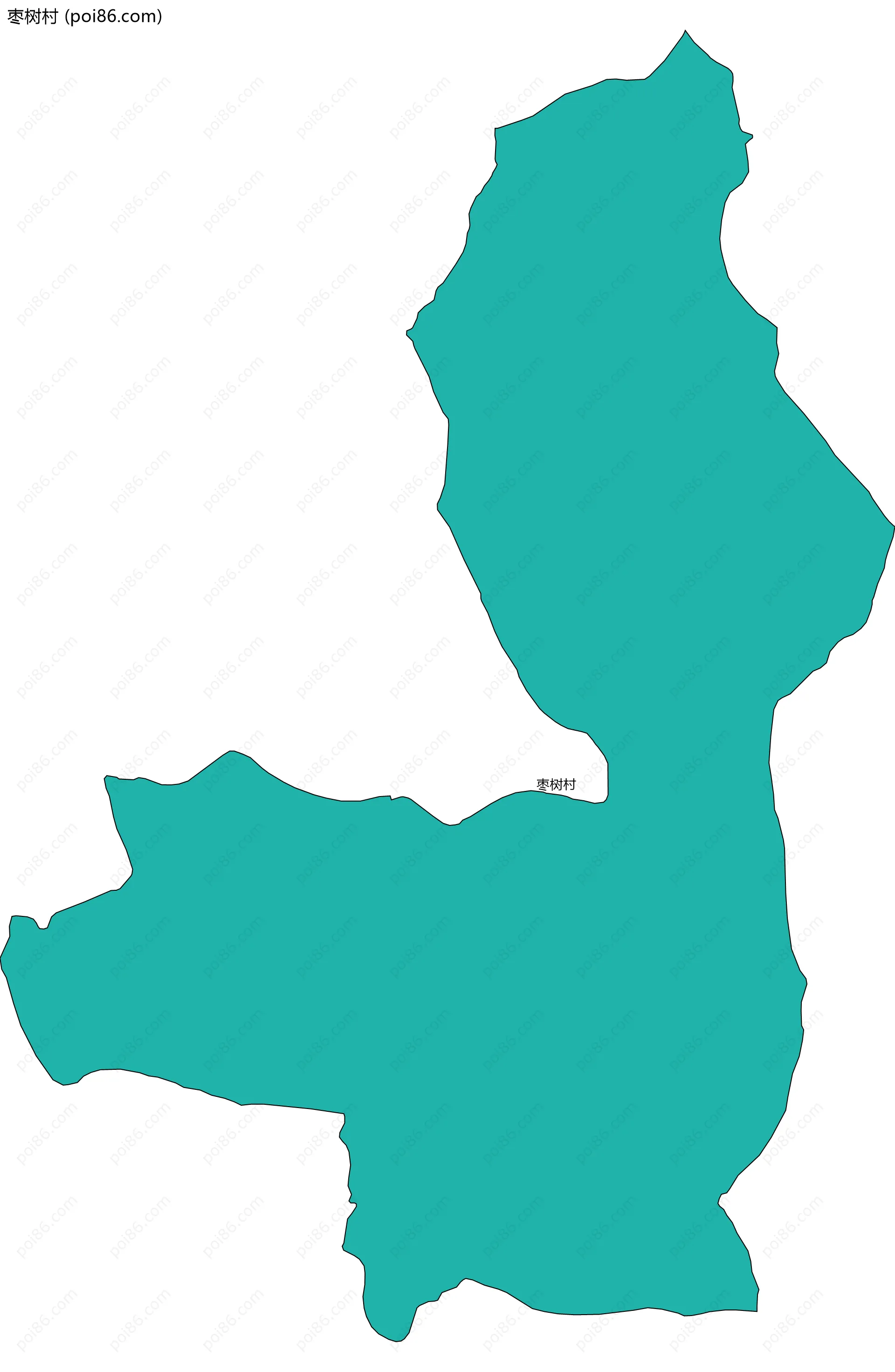 枣树村边界地图