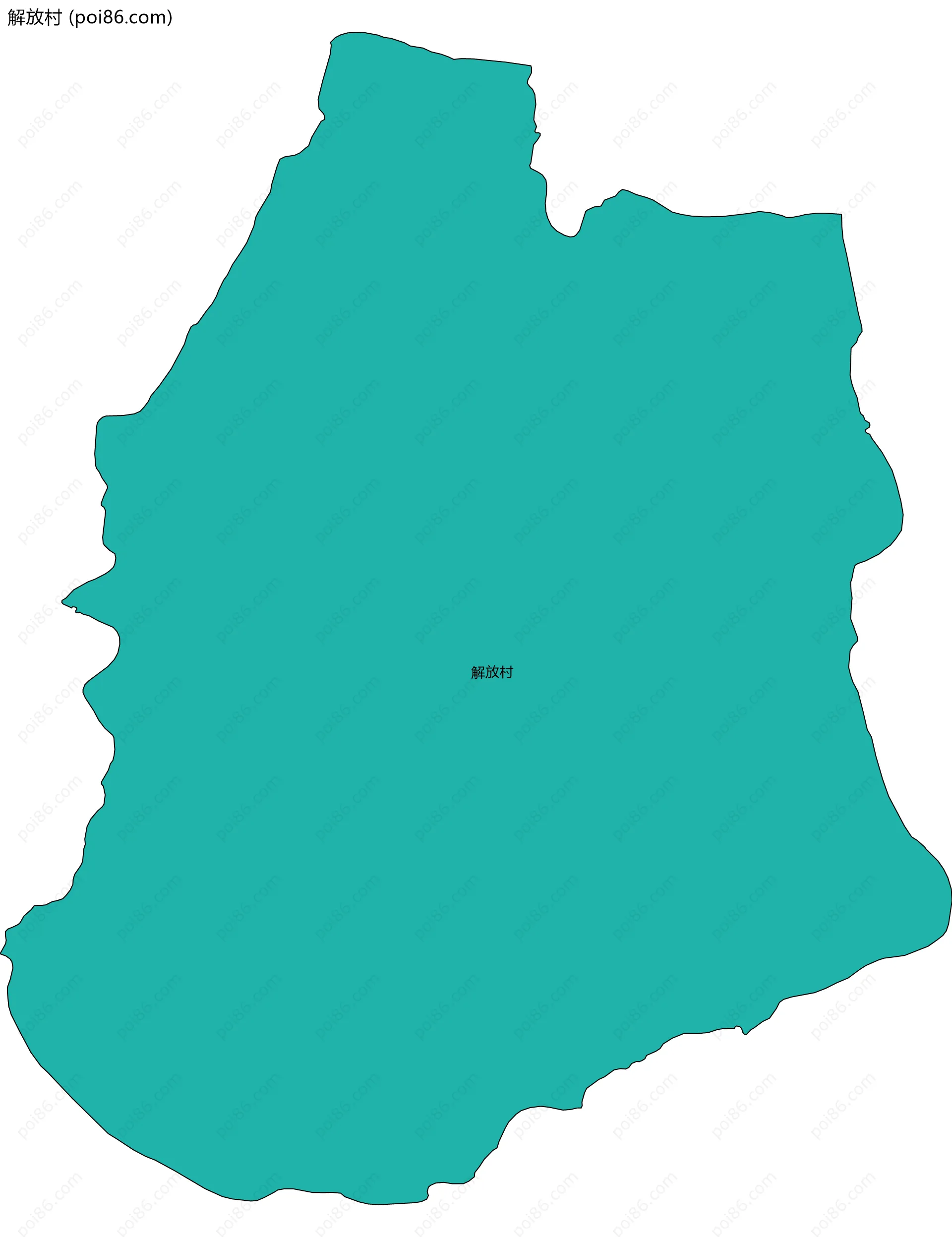 解放村边界地图