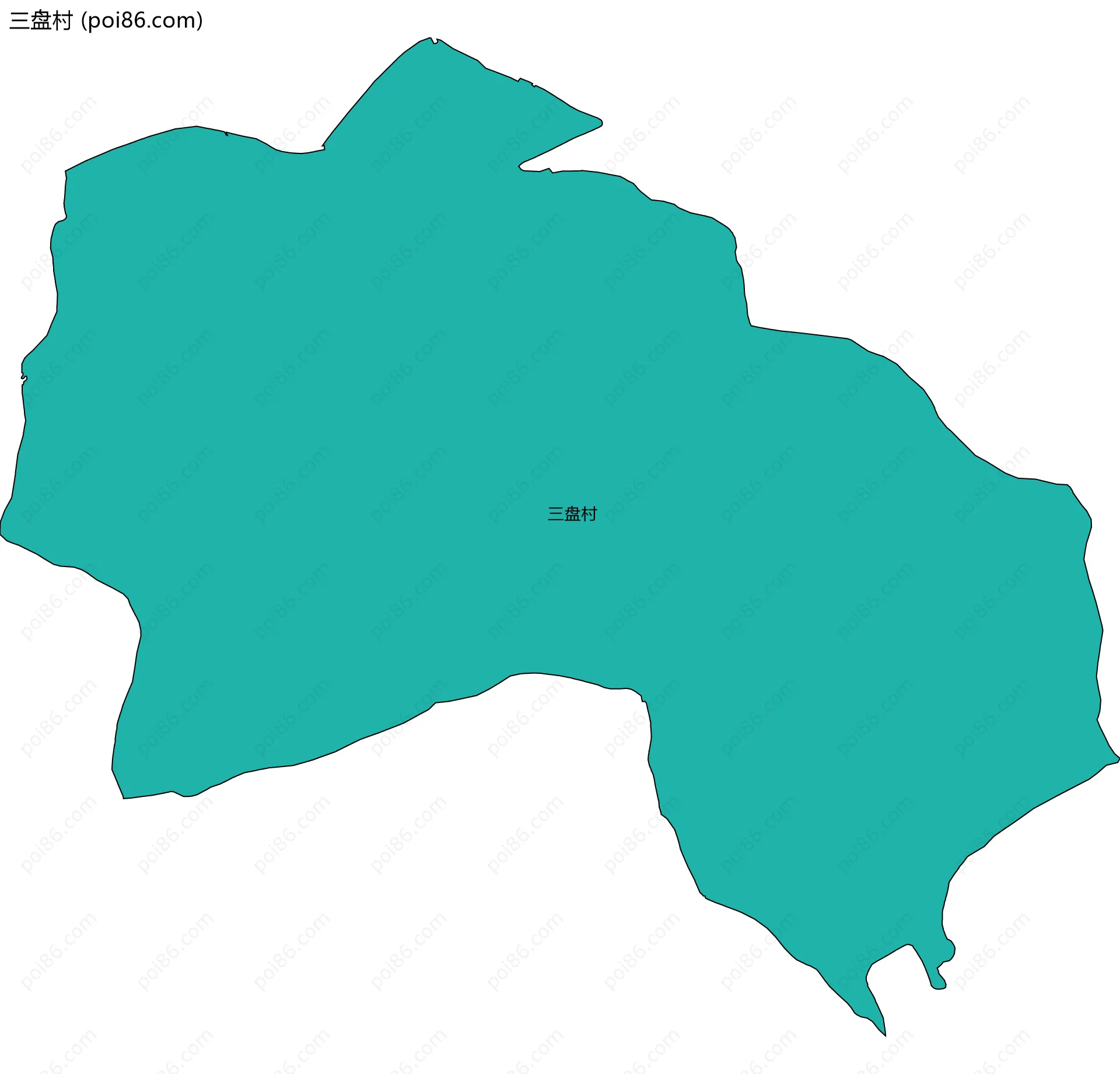 三盘村边界地图
