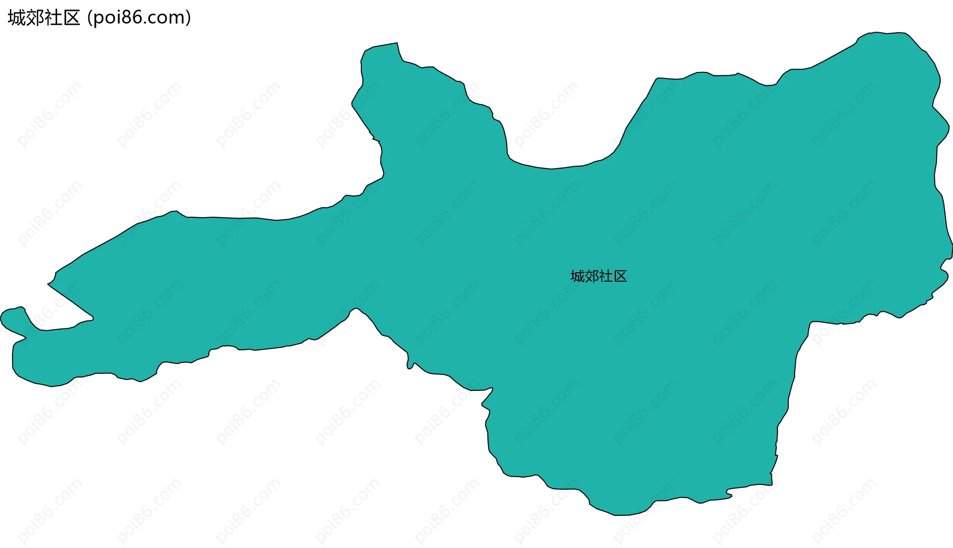 城郊社区边界地图